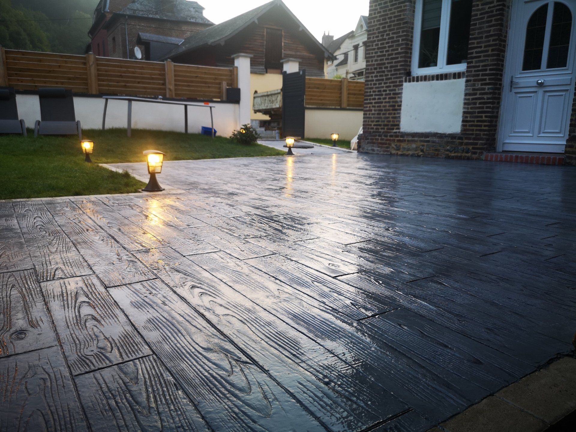 beton imprime imitation bois