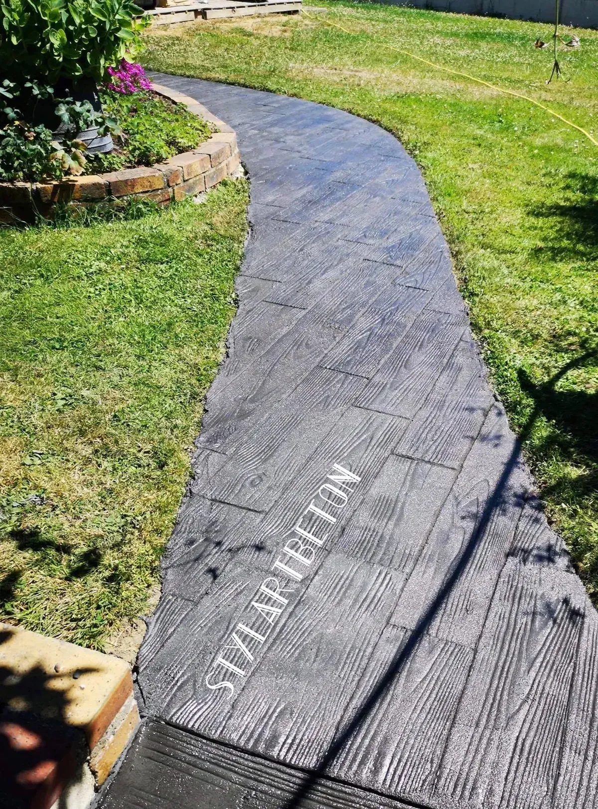 Béton imprimé imitation bois