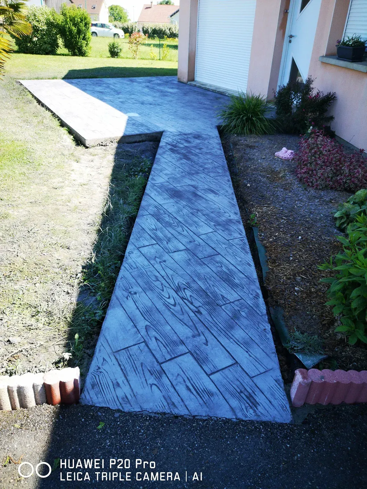 Béton imprimé imitation bois