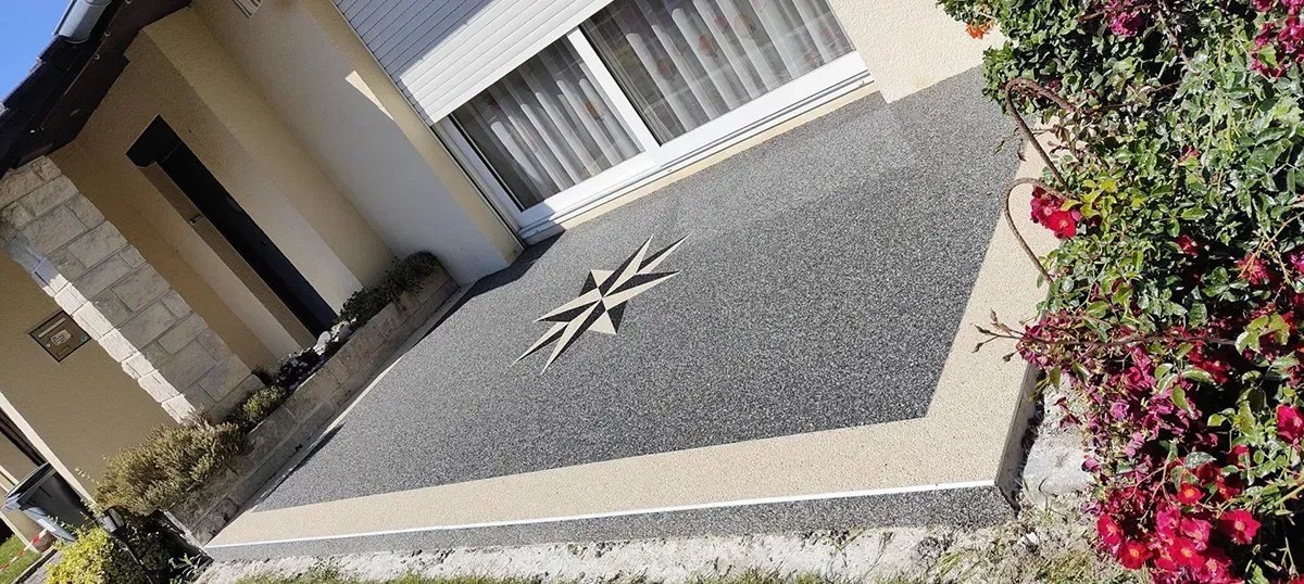 terrasse moquette de pierre Normandie