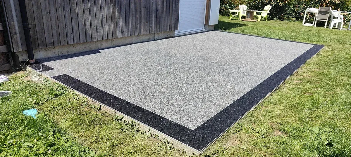 terrasse moquette de pierre Normandie