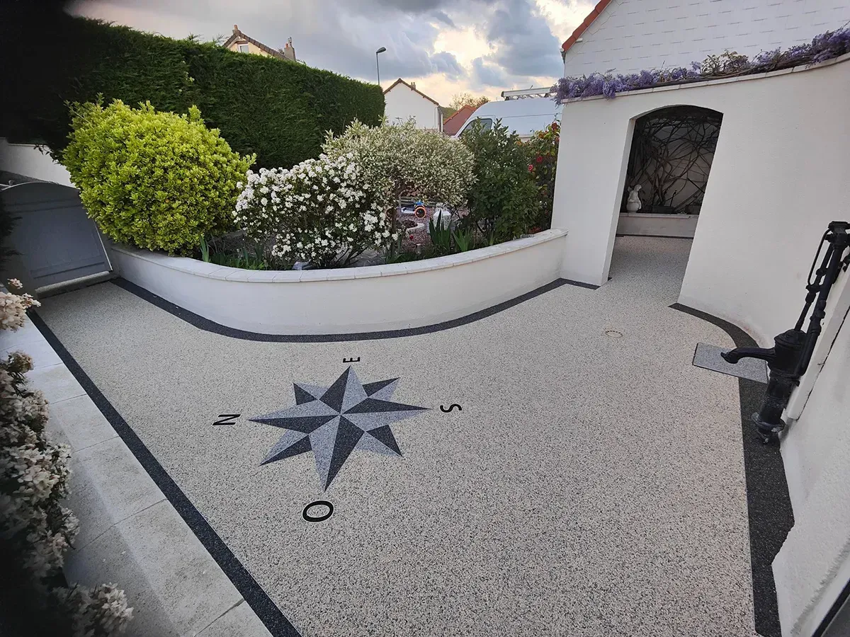 terrasse moquette de pierre Normandie