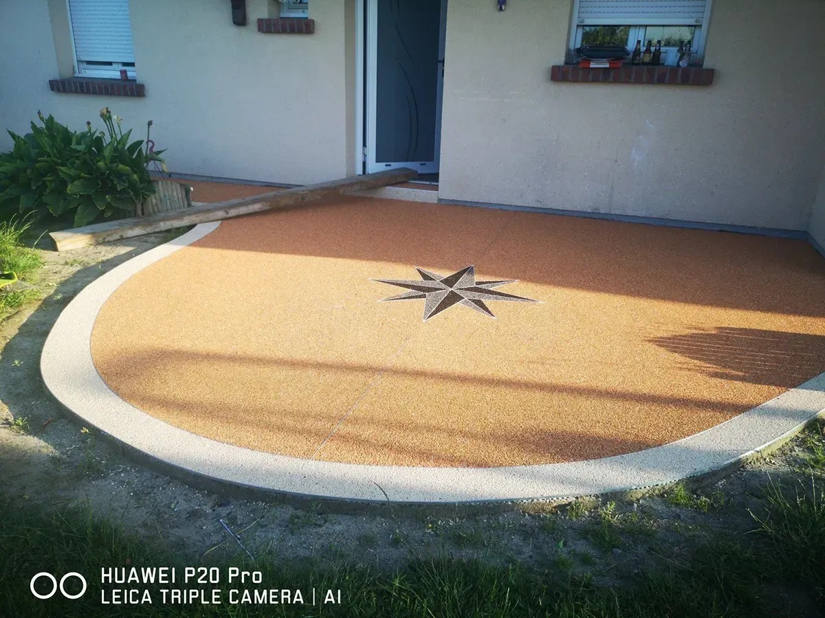 terrasse moquette de pierre Normandie