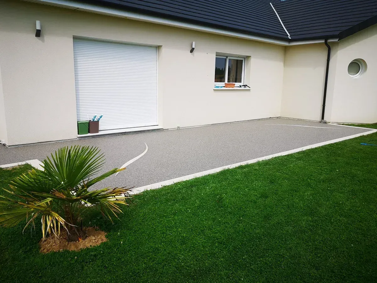 terrasse moquette de pierre Normandie