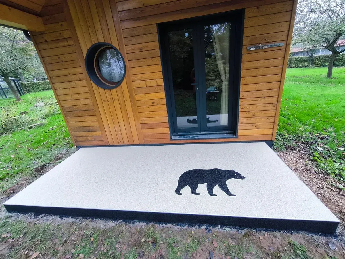 terrasse moquette de pierre Normandie