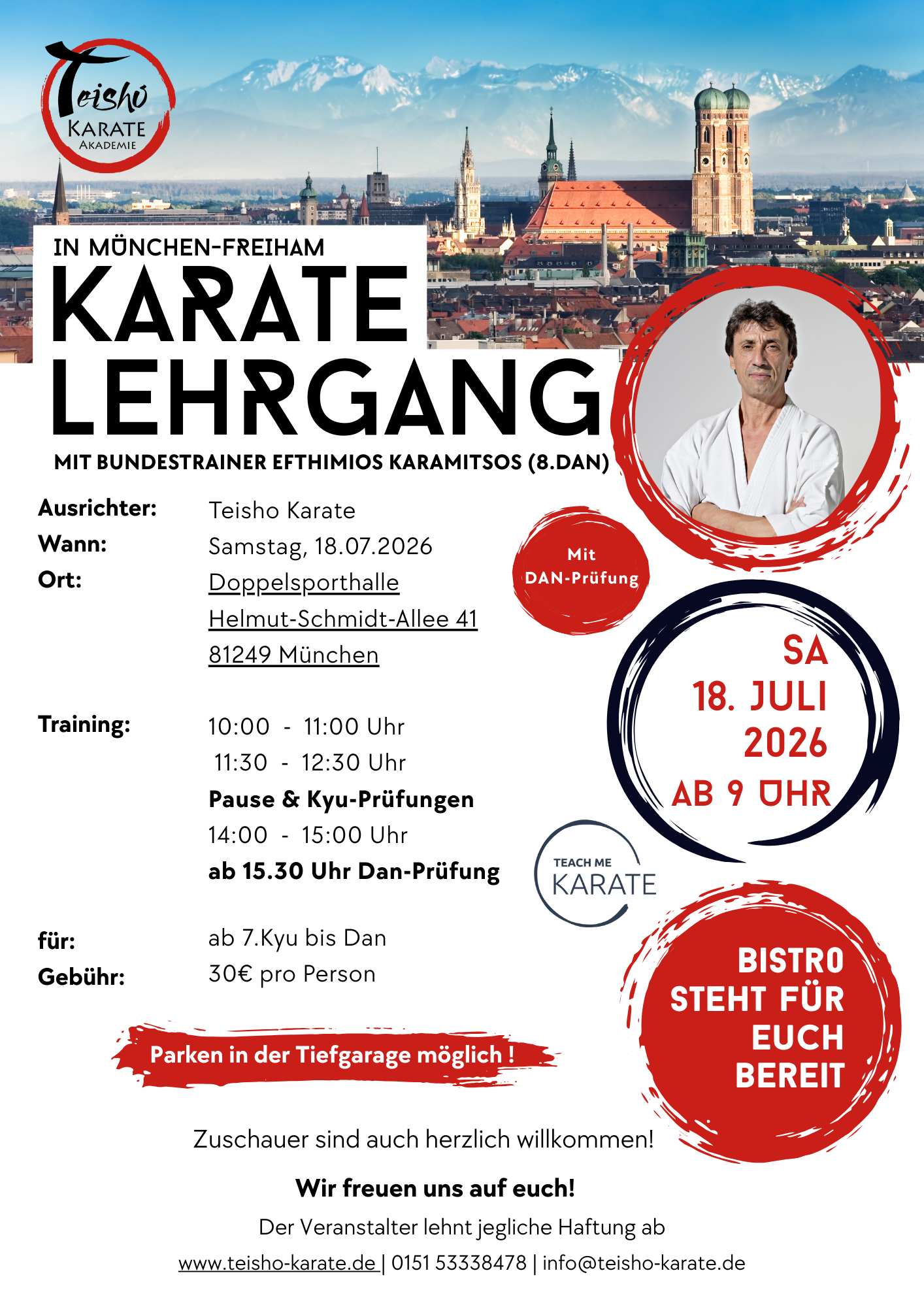 Ausschreibung Karate Sommerlehrgang München 2026