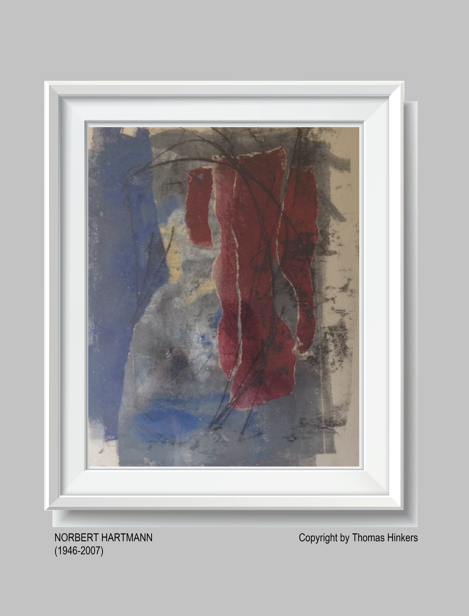 Norbert Hartmann (1946-2007) Papier-Werk aus dem Werkverzeichnis Hinkers