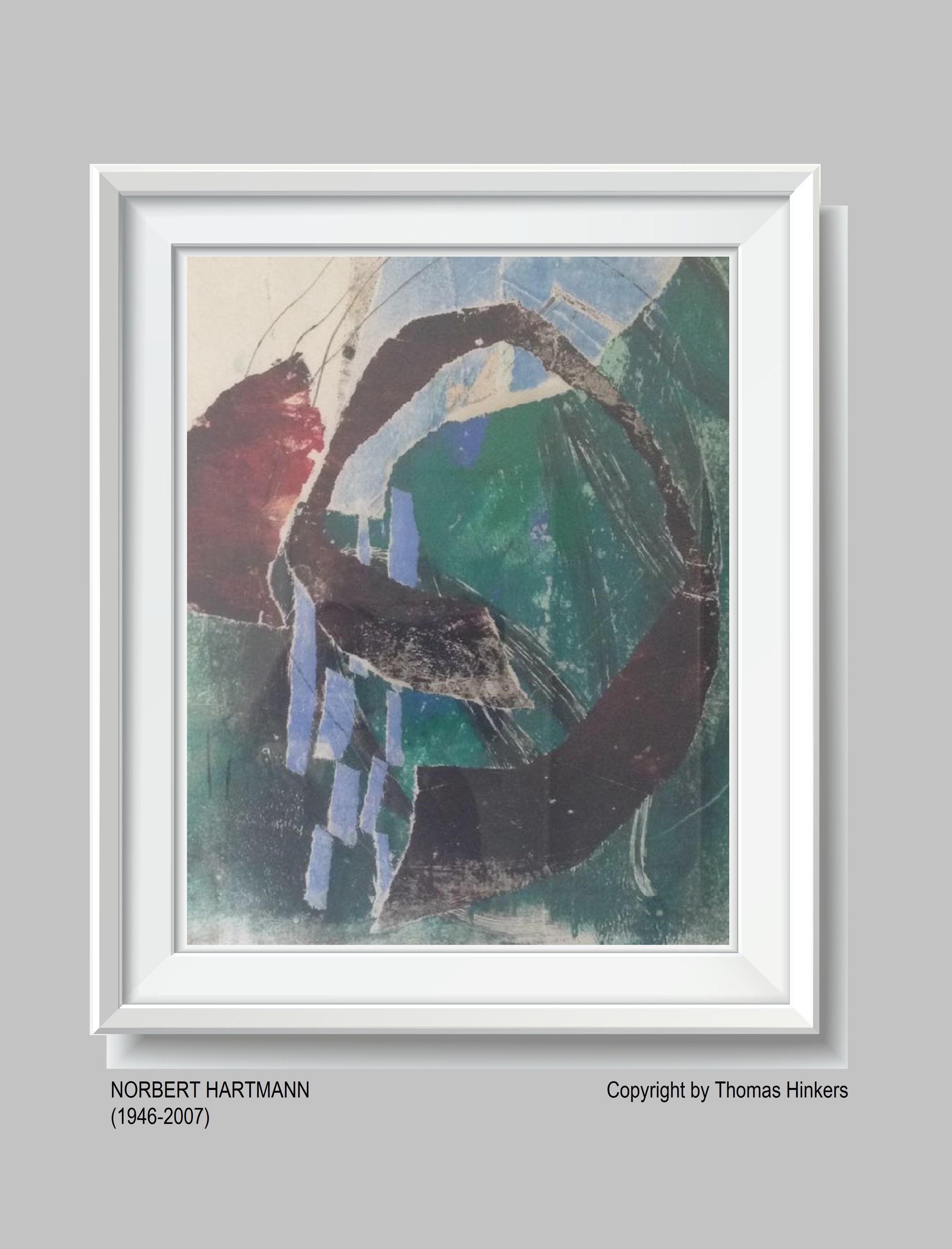 Norbert Hartmann (1946-2007) Papier-Werk aus dem Werkverzeichnis Hinkers