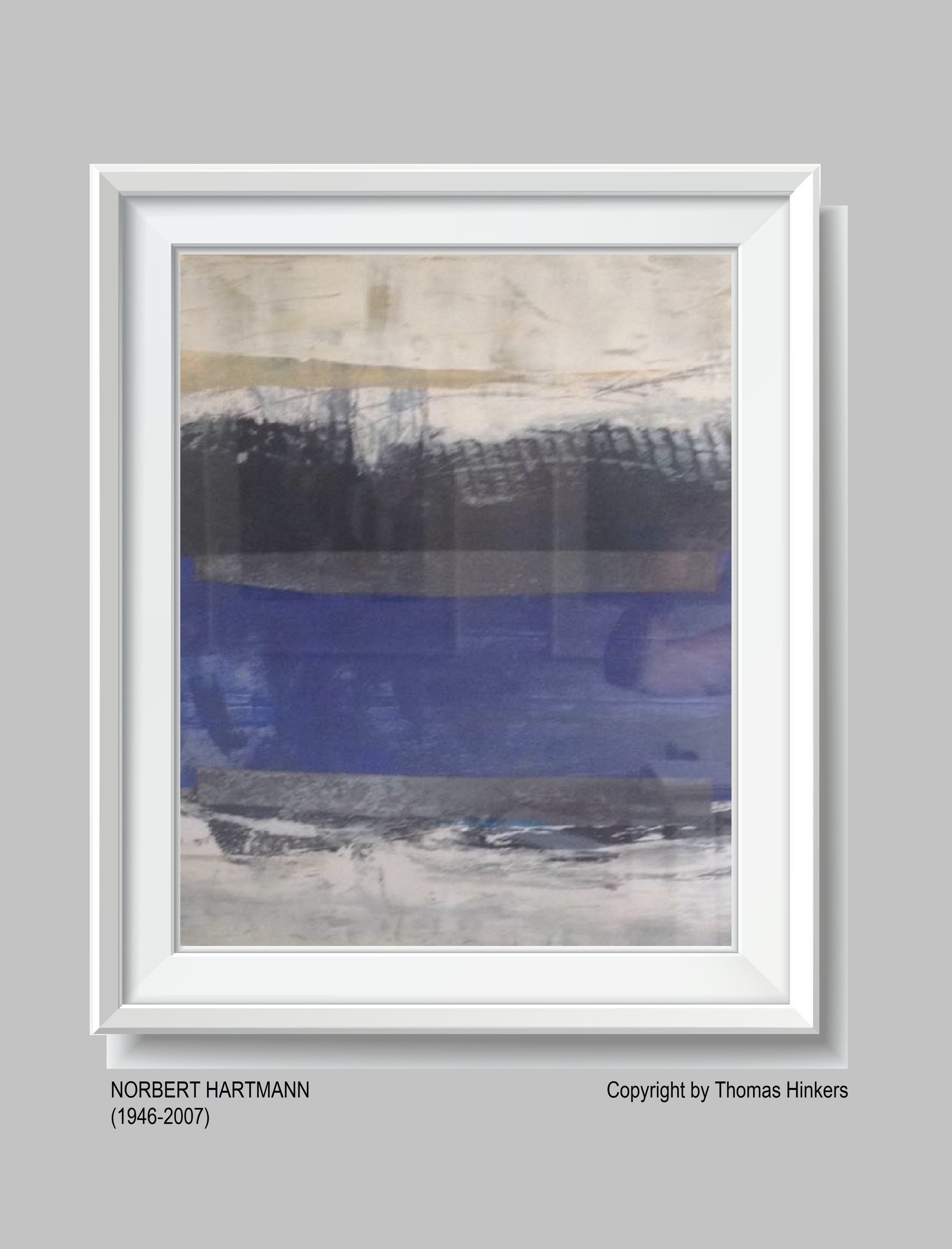 Norbert Hartmann (1946-2007) Papier-Werk aus dem Werkverzeichnis Hinkers