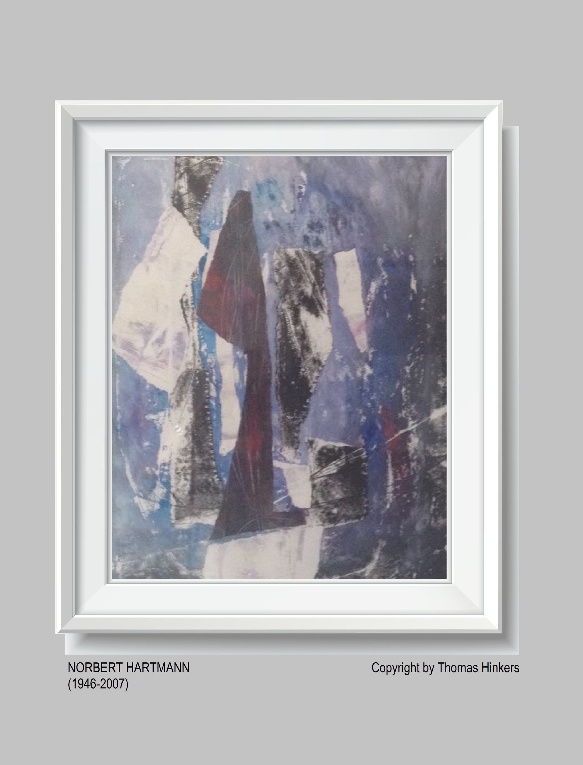 Norbert Hartmann (1946-2007) Papier-Werk aus dem Werkverzeichnis Hinkers