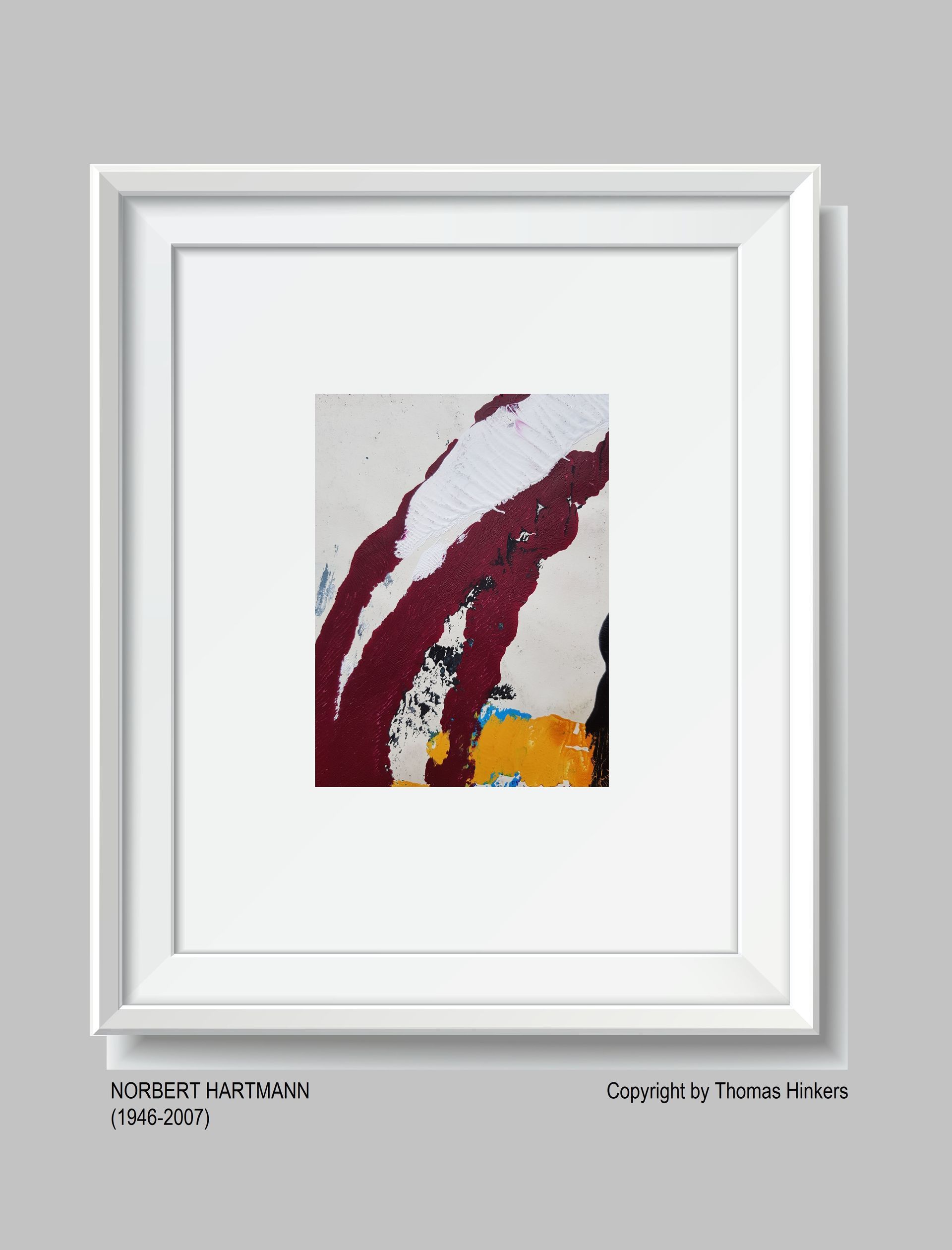 Norbert Hartmann (1946-2007) Papier-Werk aus dem Werkverzeichnis Hinkers