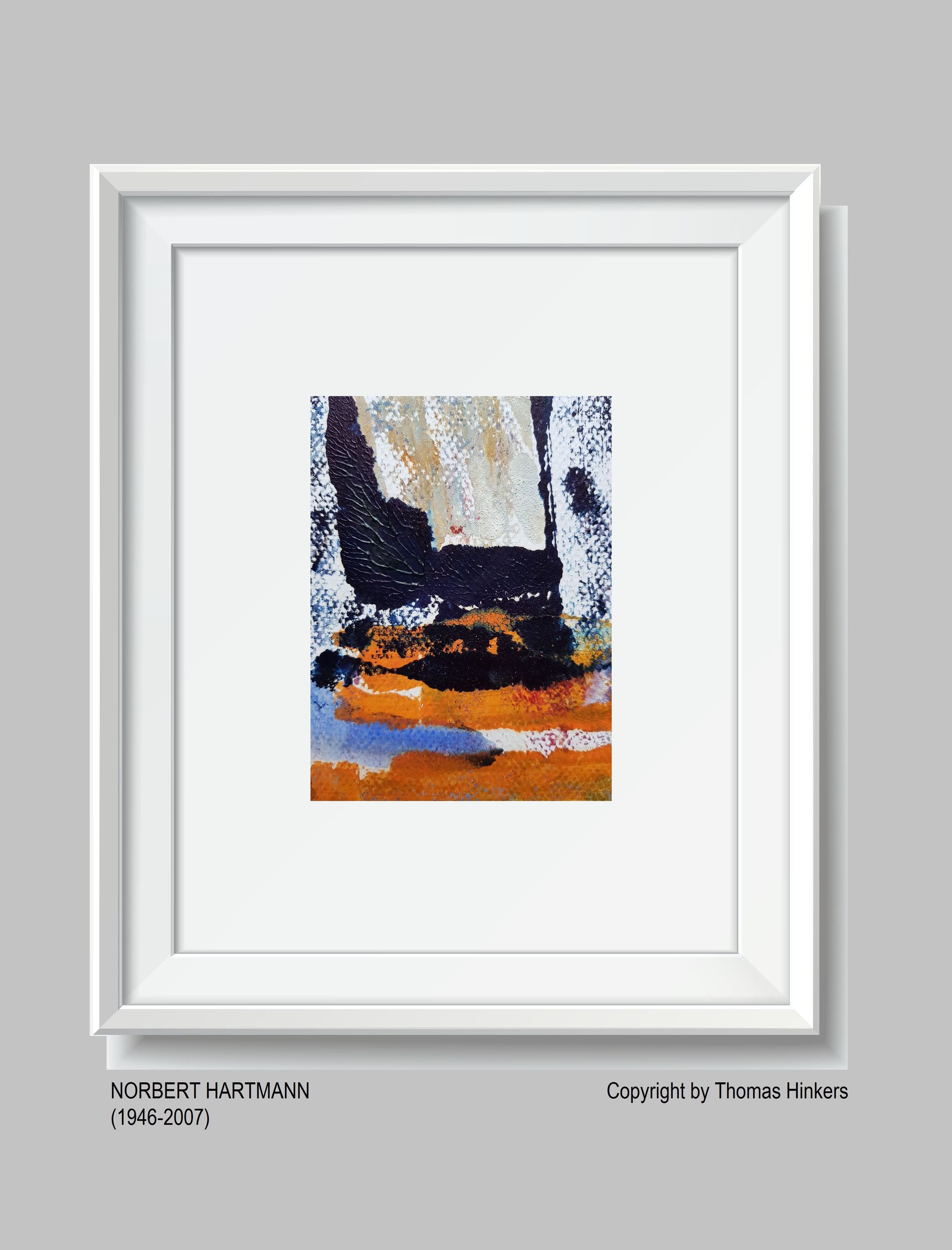 Norbert Hartmann (1946-2007) Papier-Werk aus dem Werkverzeichnis Hinkers