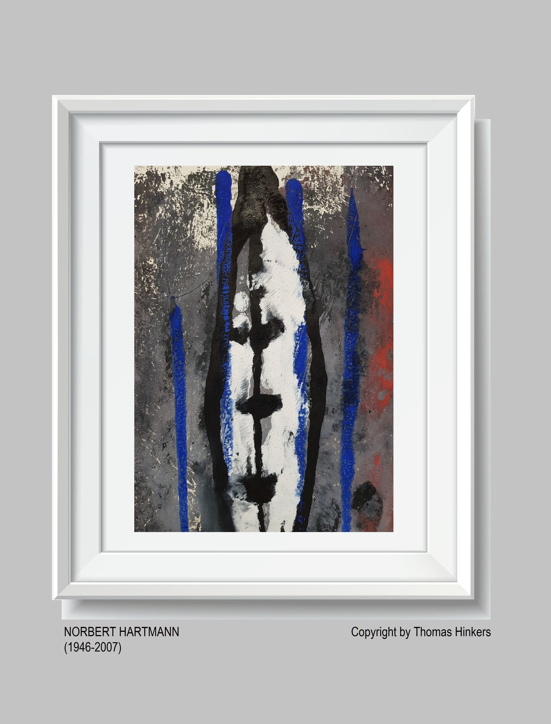 Norbert Hartmann (1946-2007) Papier-Werk aus dem Werkverzeichnis Hinkers