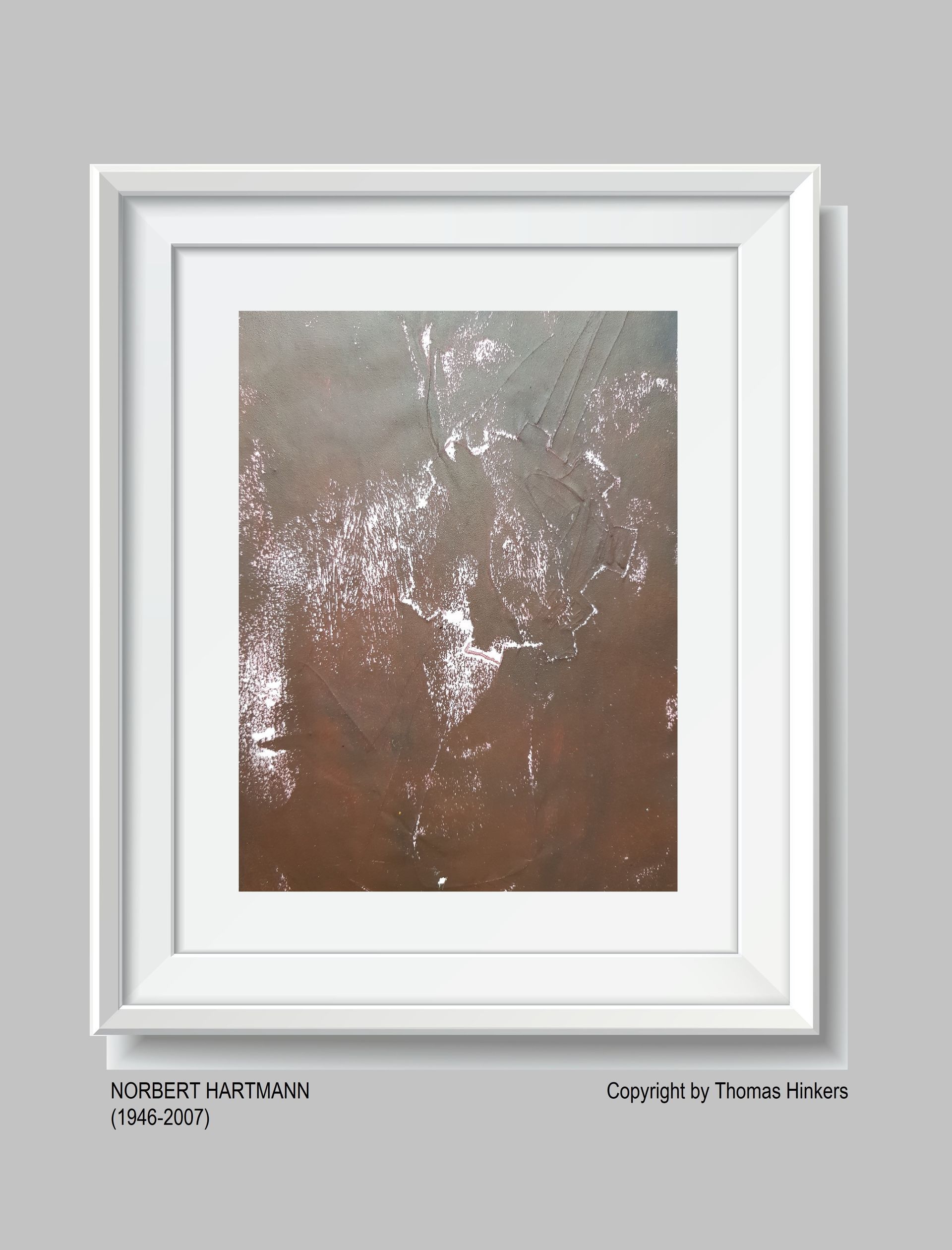 Norbert Hartmann (1946-2007) Papier-Werk aus dem Werkverzeichnis Hinkers