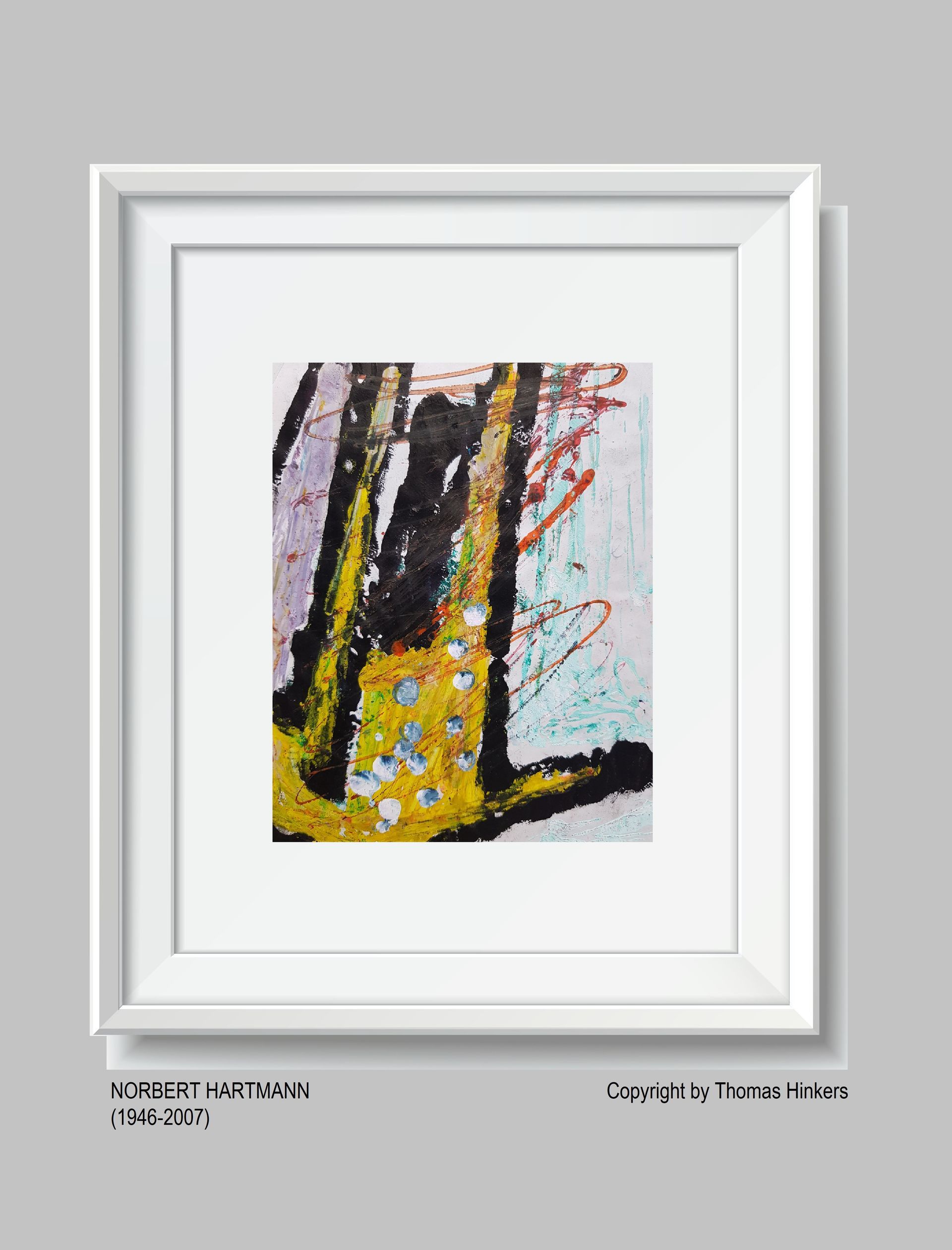 Norbert Hartmann (1946-2007) Papier-Werk aus dem Werkverzeichnis Hinkers