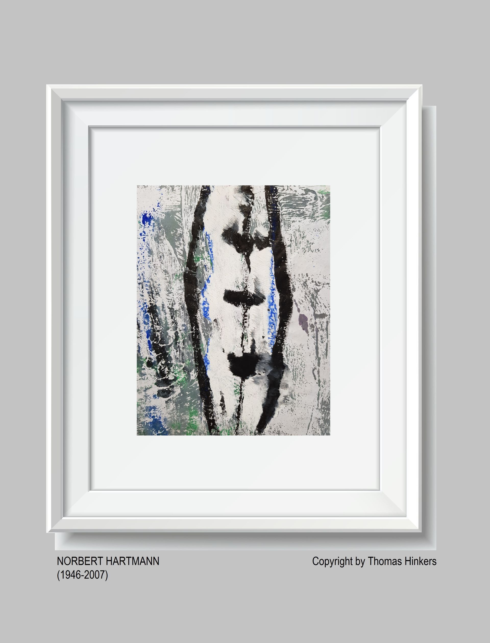 Norbert Hartmann (1946-2007) Papier-Werk aus dem Werkverzeichnis Hinkers