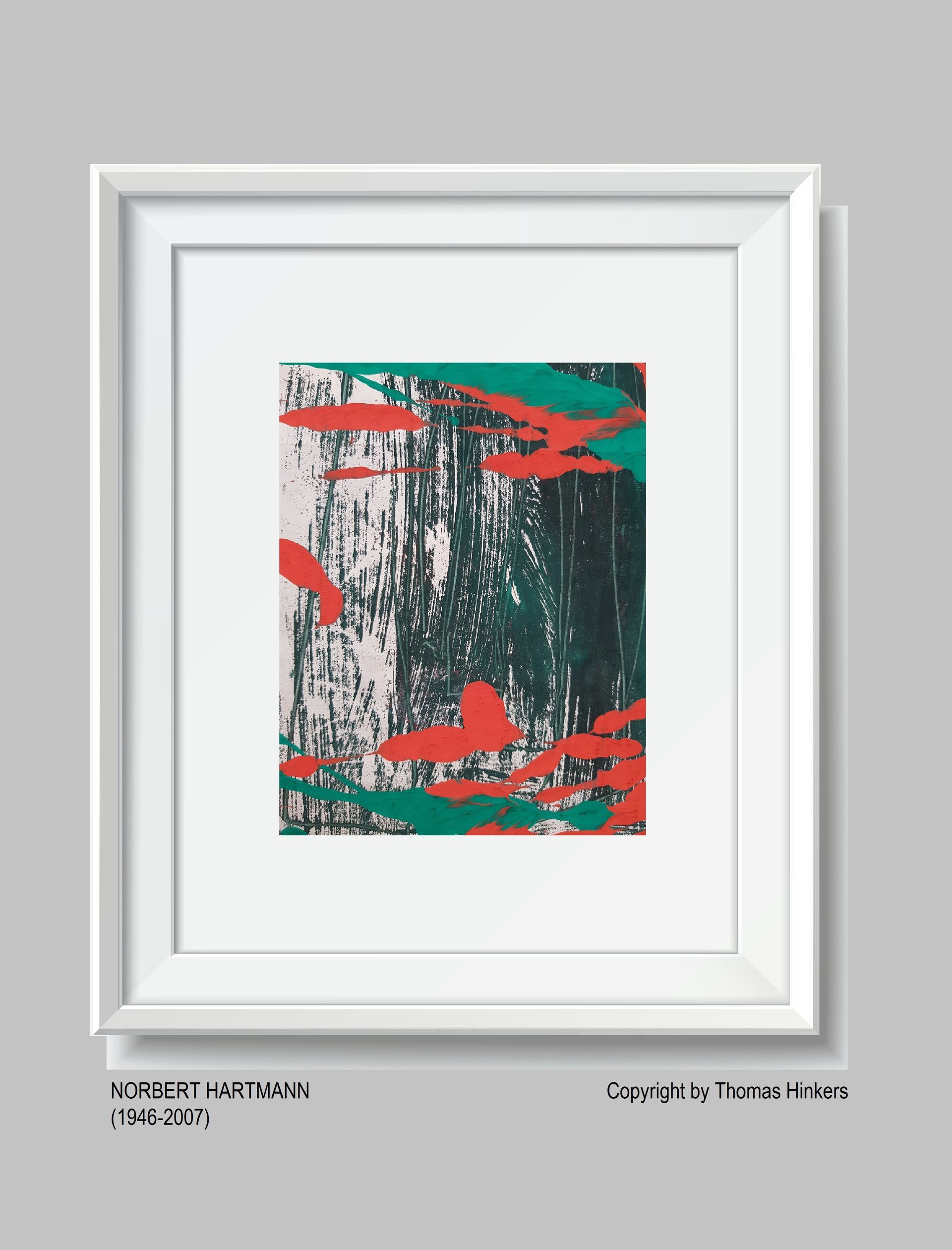 Norbert Hartmann (1946-2007) Papier-Werk aus dem Werkverzeichnis Hinkers