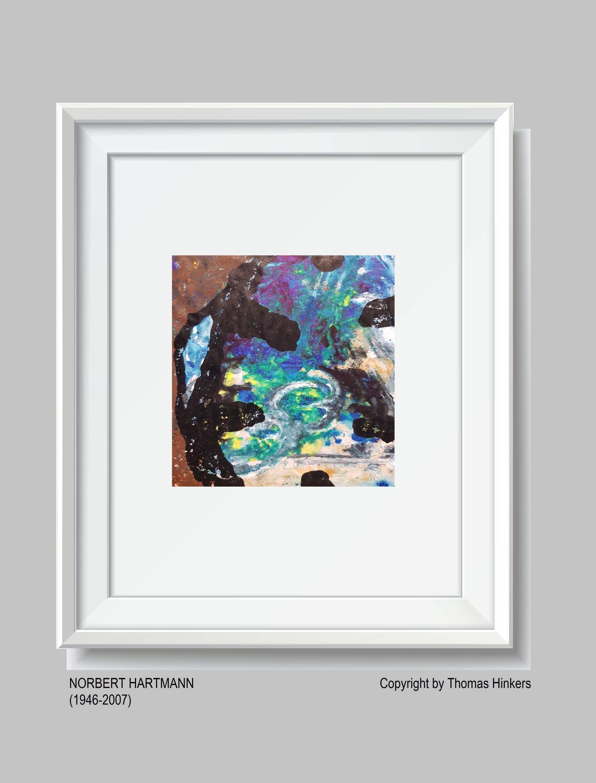 Norbert Hartmann (1946-2007) Papier-Werk aus dem Werkverzeichnis Hinkers