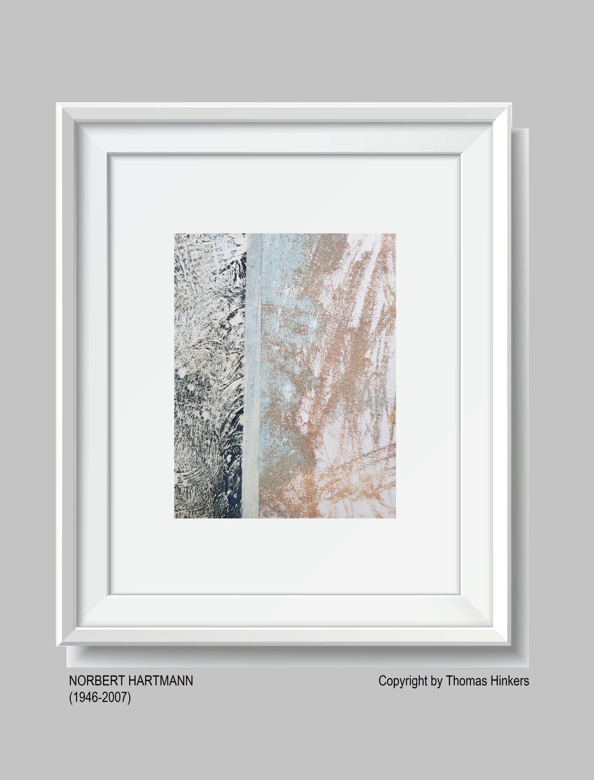 Norbert Hartmann (1946-2007) Papier-Werk aus dem Werkverzeichnis Hinkers