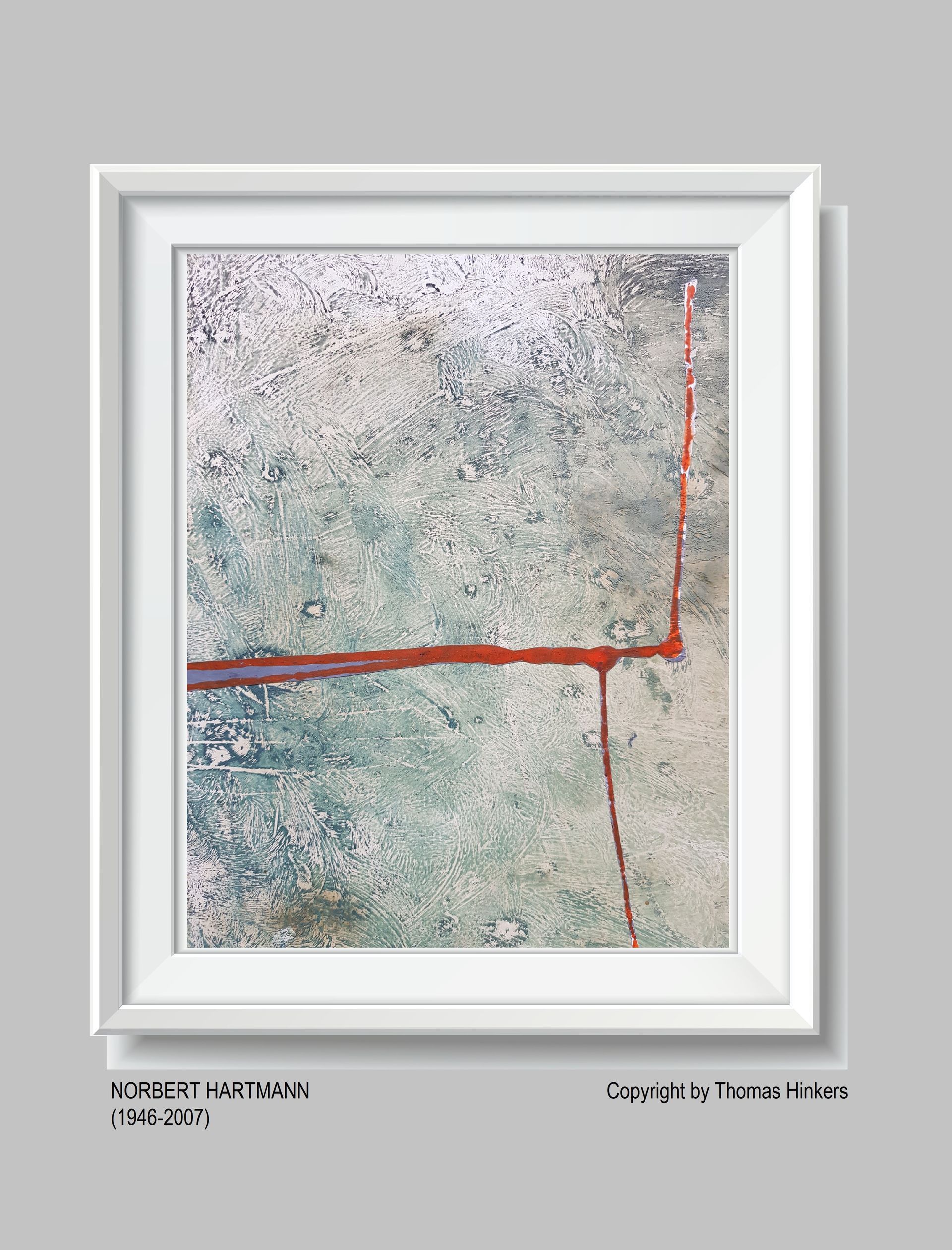 Norbert Hartmann (1946-2007) Papier-Werk aus dem Werkverzeichnis Hinkers