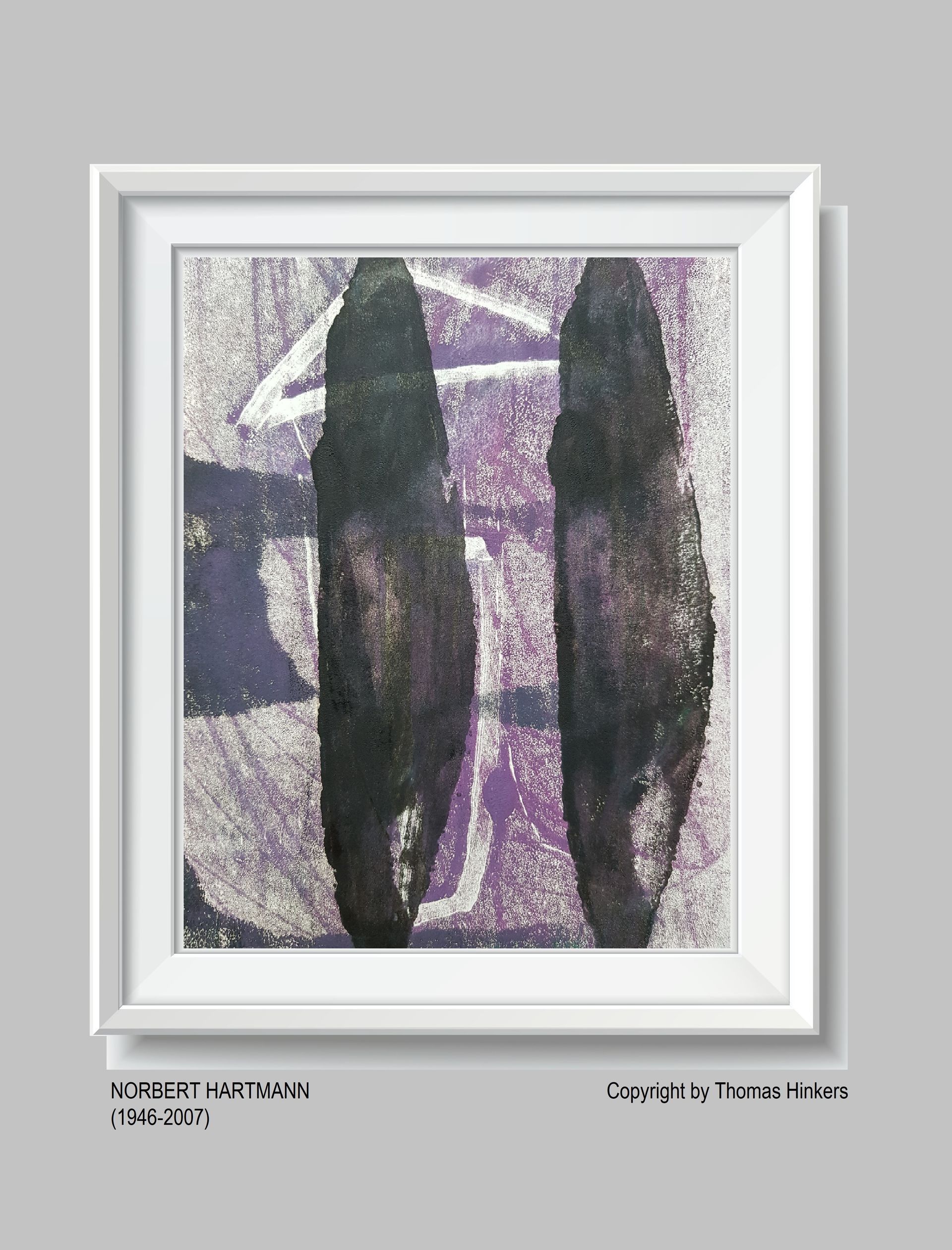 Norbert Hartmann (1946-2007) Papier-Werk aus dem Werkverzeichnis Hinkers