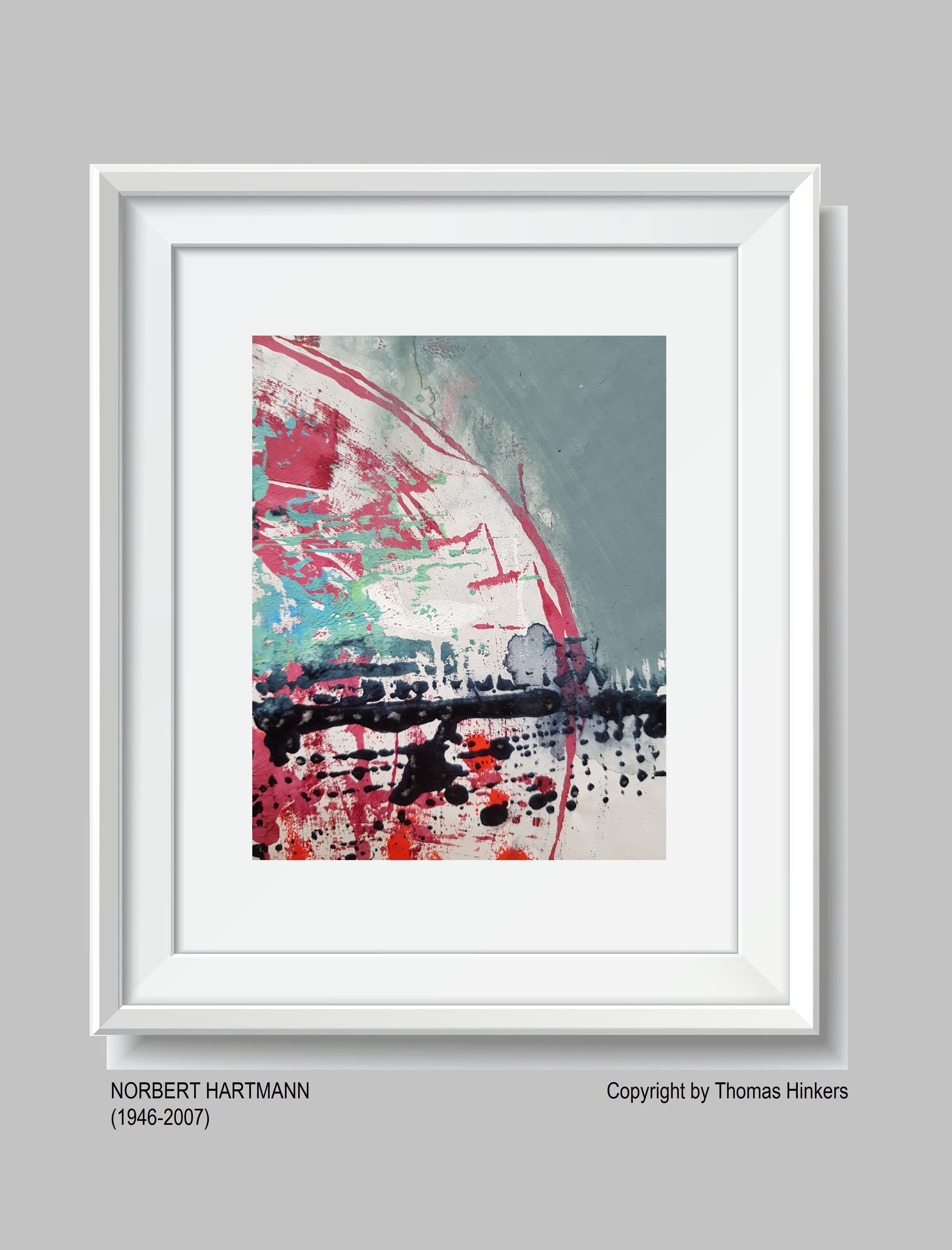 Norbert Hartmann (1946-2007) Papier-Werk aus dem Werkverzeichnis Hinkers