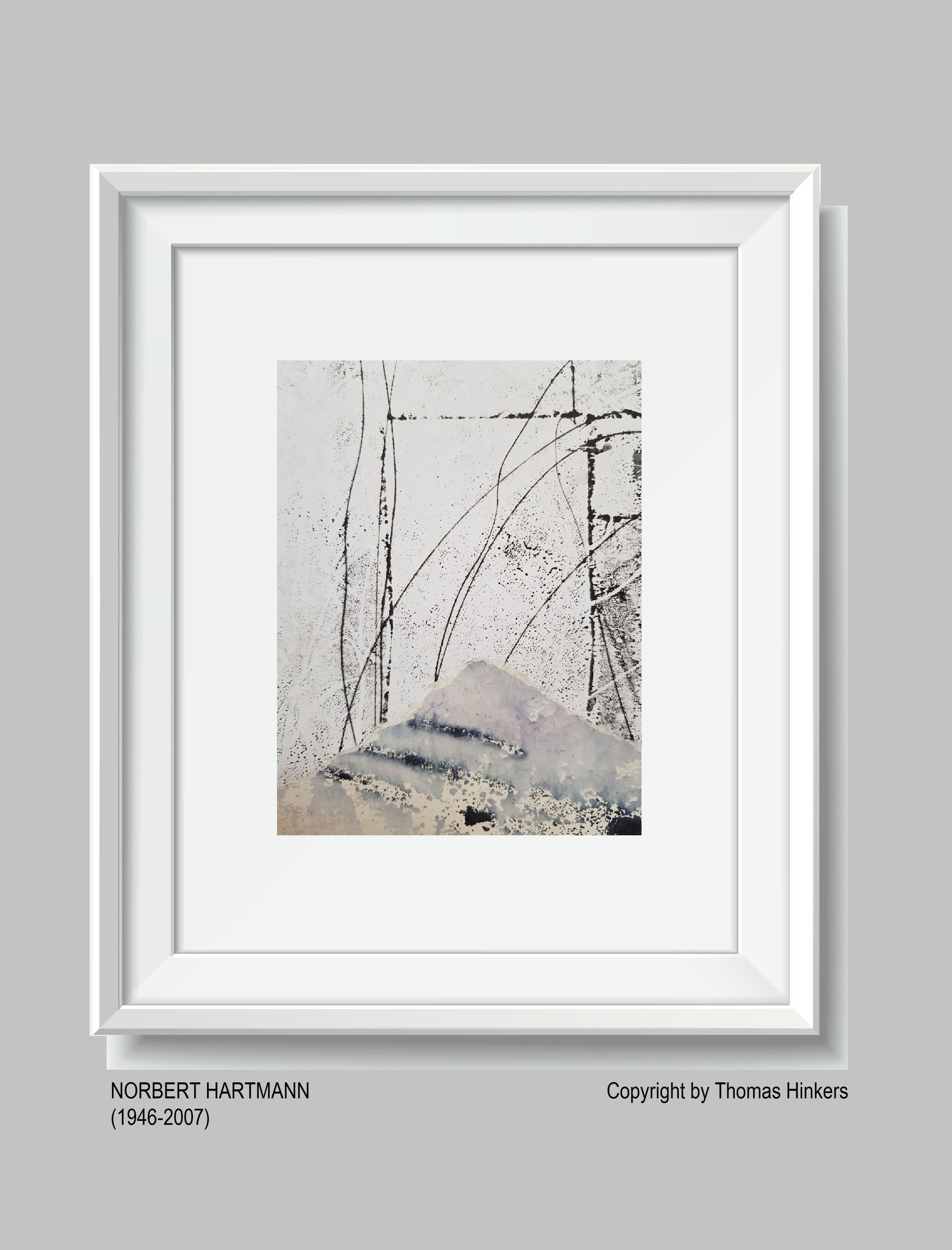 Norbert Hartmann (1946-2007) Papier-Werk aus dem Werkverzeichnis Hinkers