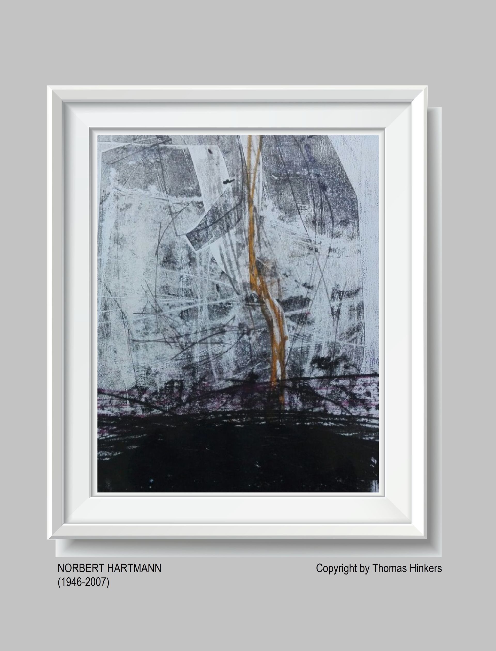 Norbert Hartmann (1946-2007) Papier-Werk aus dem Werkverzeichnis Hinkers