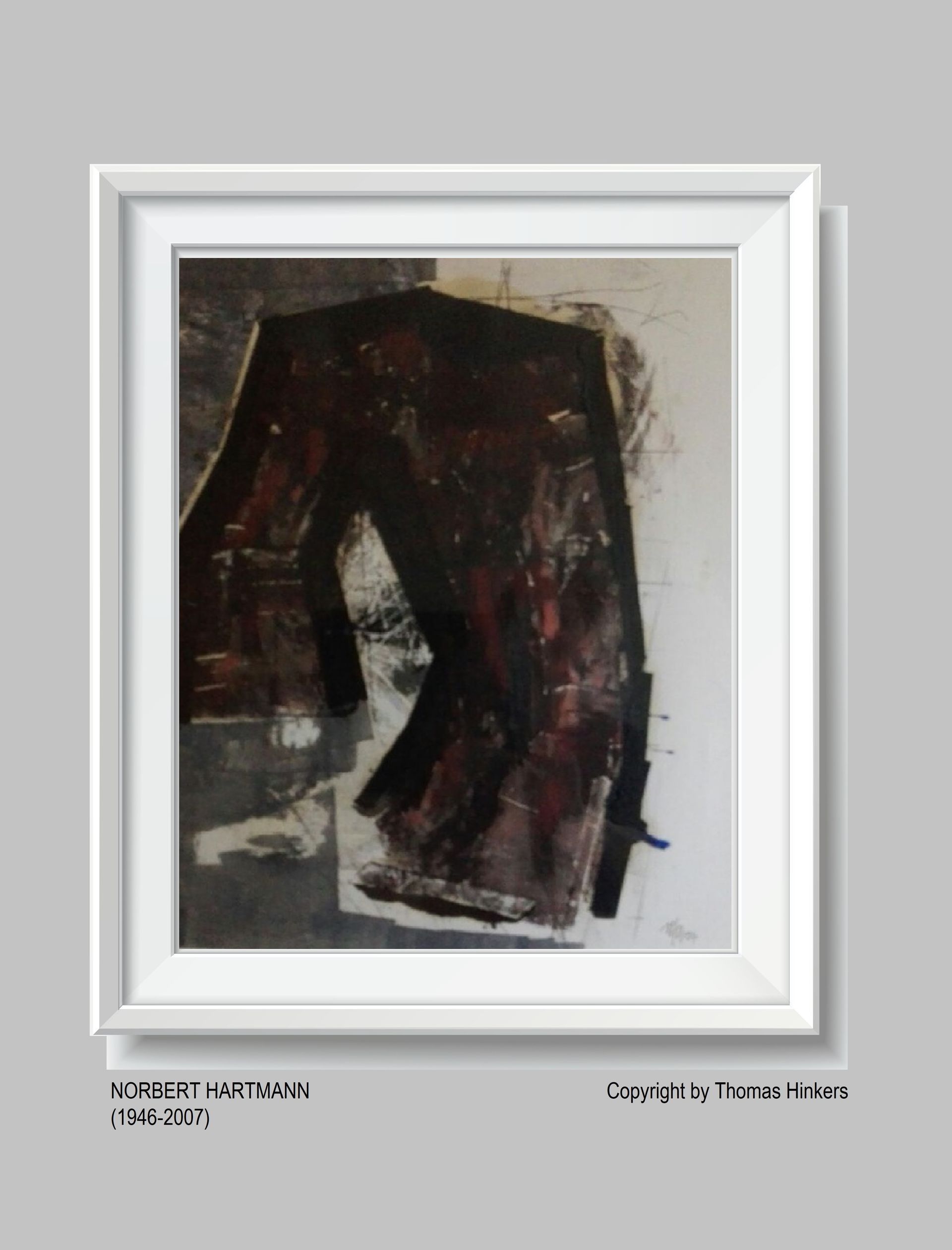 Norbert Hartmann (1946-2007) Papier-Werk aus dem Werkverzeichnis Hinkers