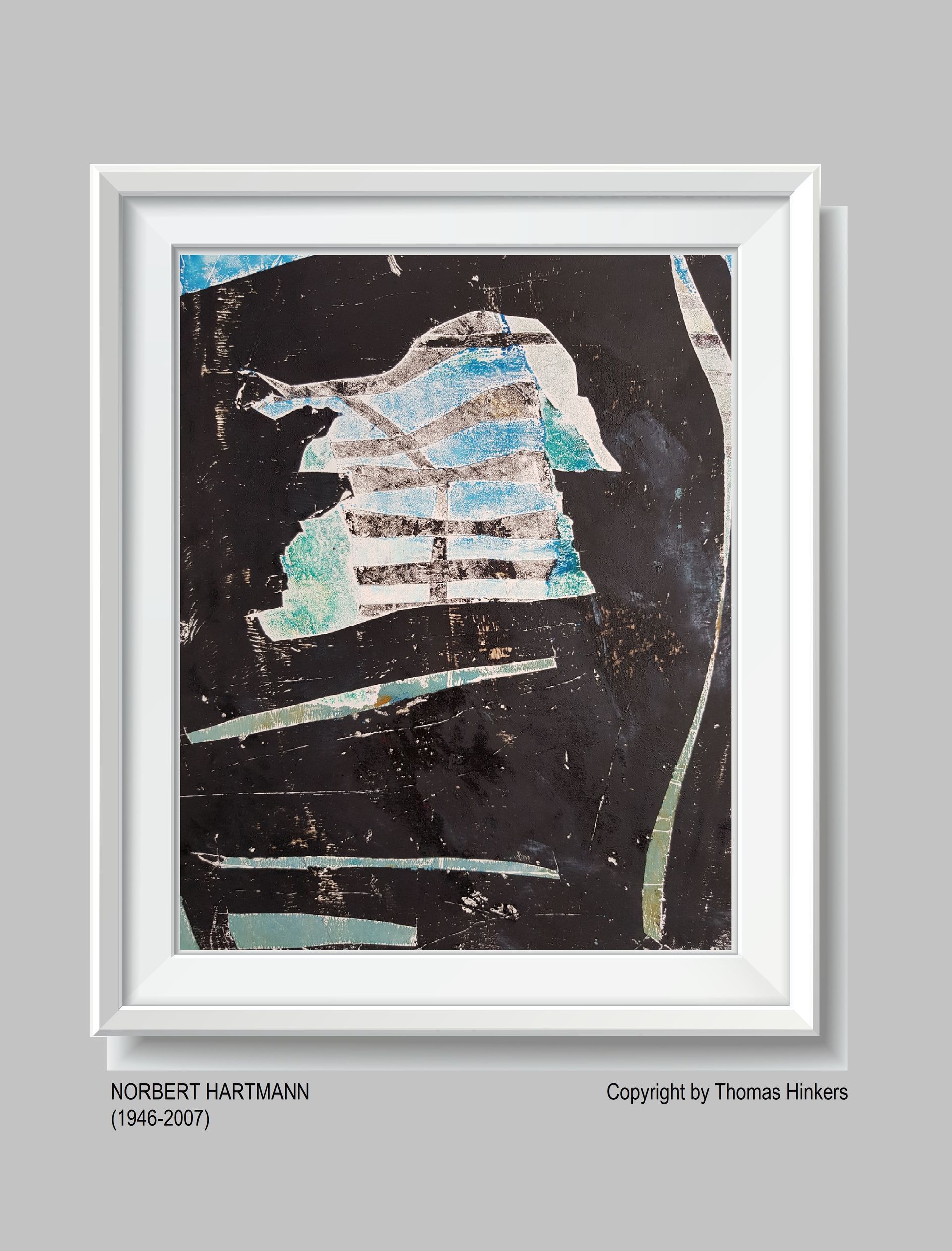 Norbert Hartmann (1946-2007) Papier-Werk aus dem Werkverzeichnis Hinkers