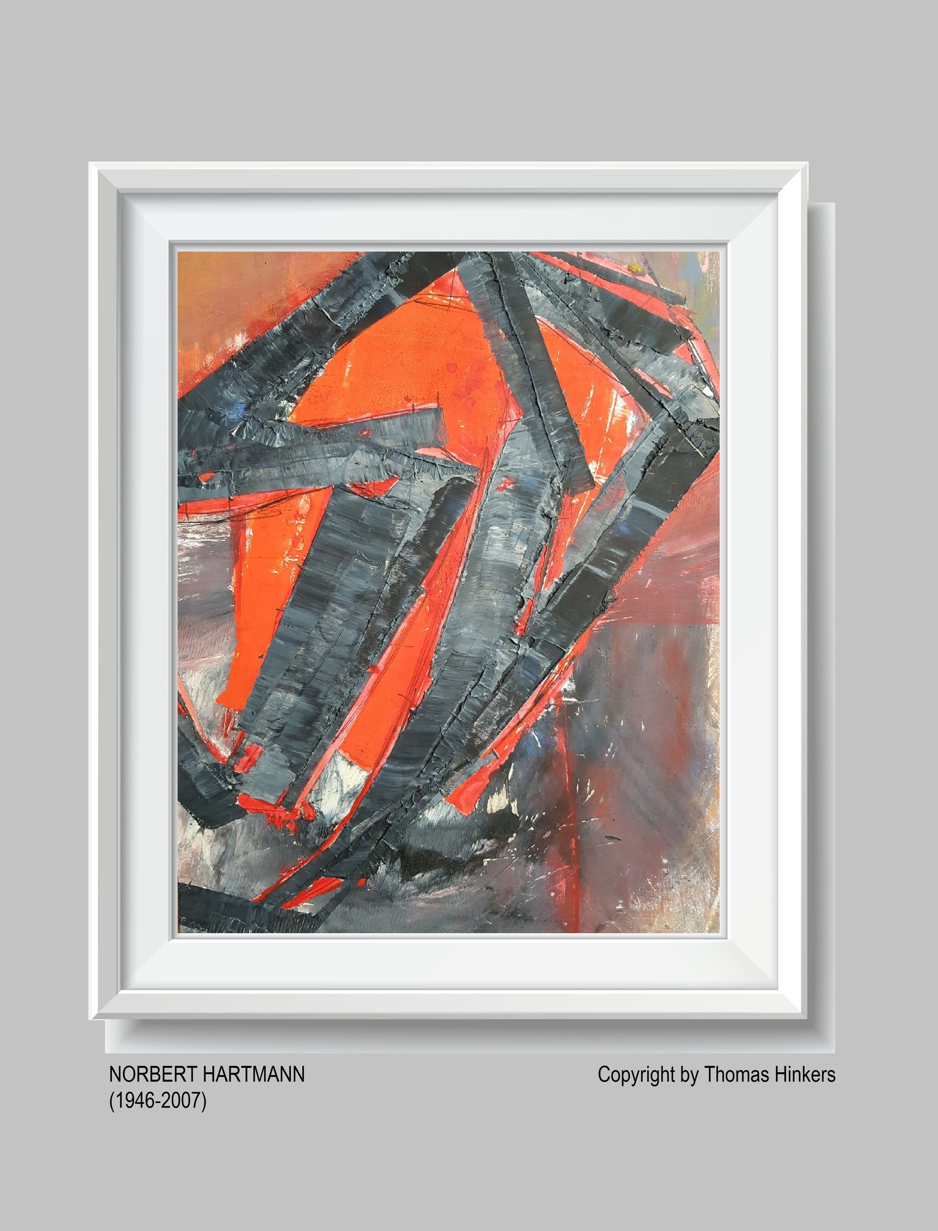 Norbert Hartmann (1946-2007) Papier-Werk aus dem Werkverzeichnis Hinkers