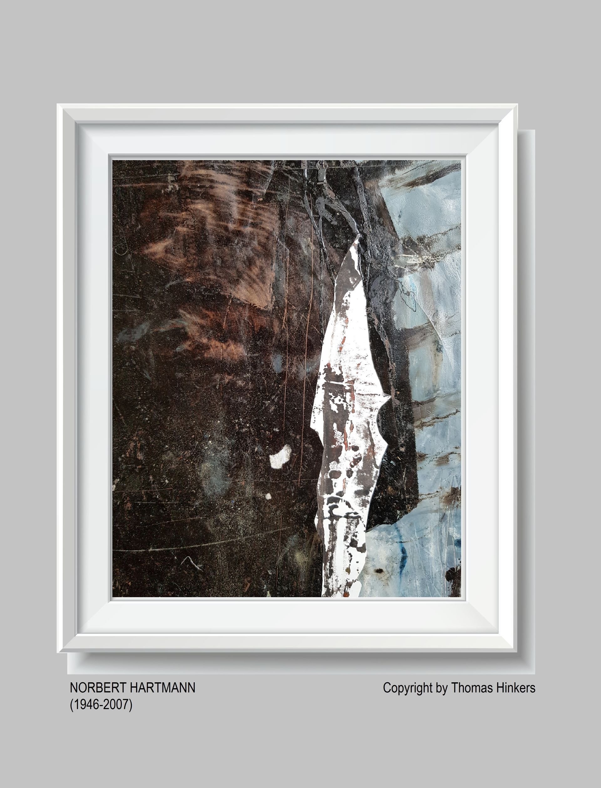 Norbert Hartmann (1946-2007) Papier-Werk aus dem Werkverzeichnis Hinkers