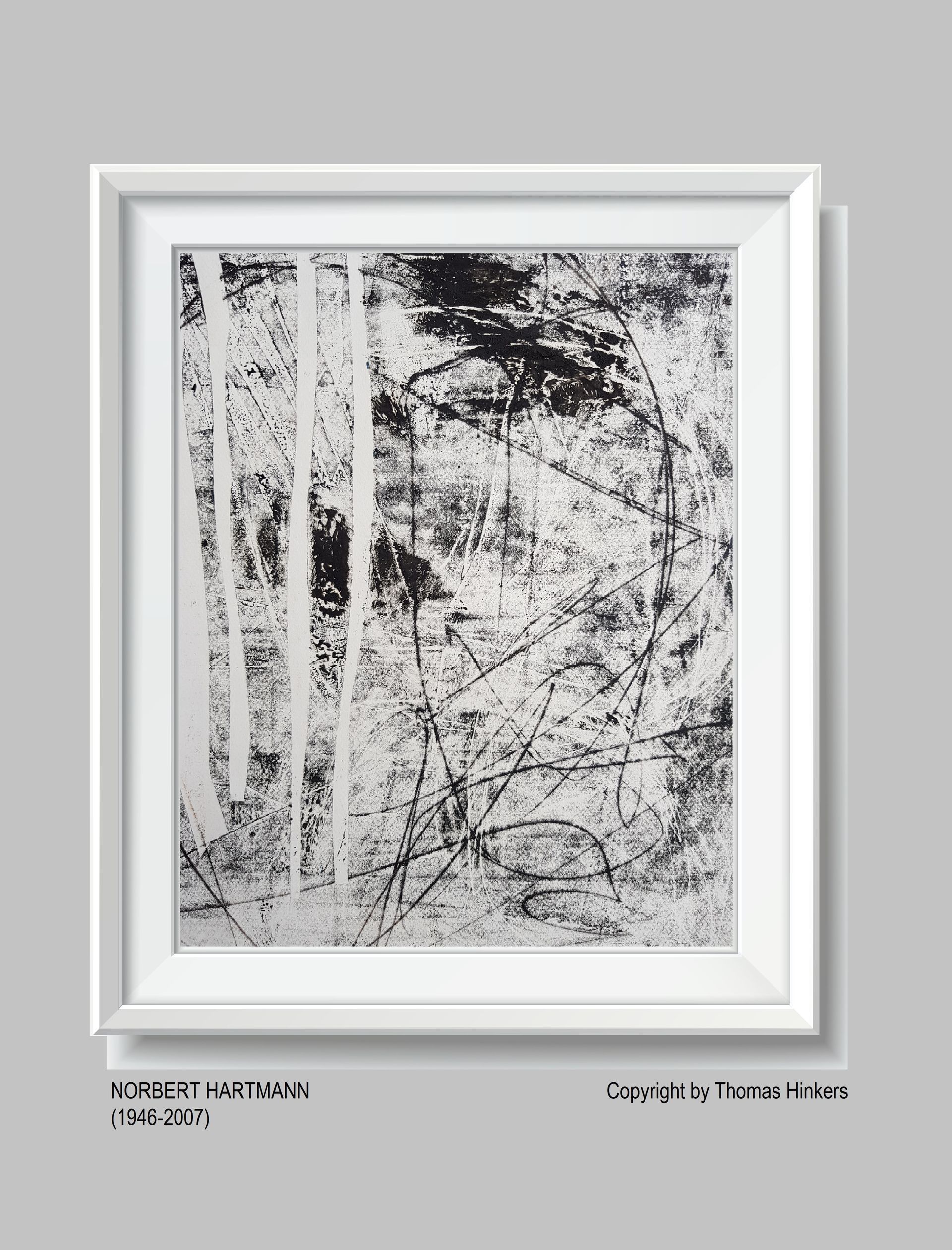 Norbert Hartmann (1946-2007) Papier-Werk aus dem Werkverzeichnis Hinkers