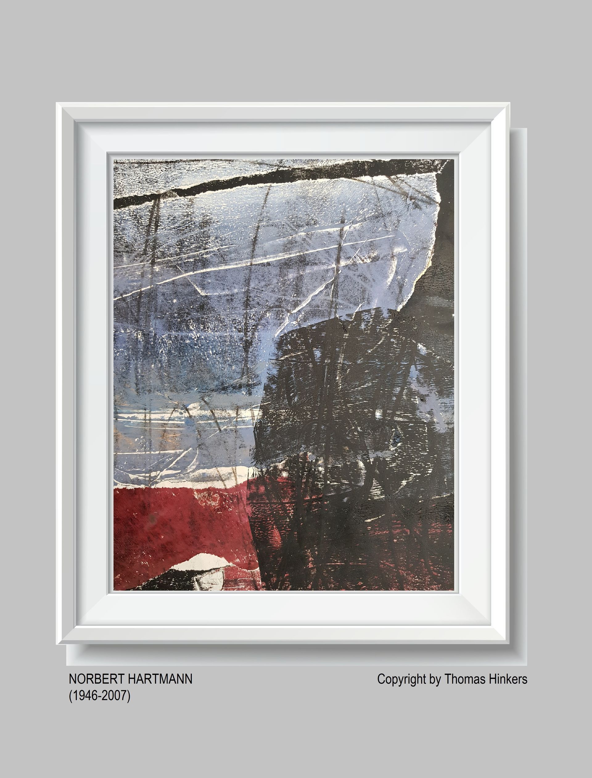 Norbert Hartmann (1946-2007) Papier-Werk aus dem Werkverzeichnis Hinkers