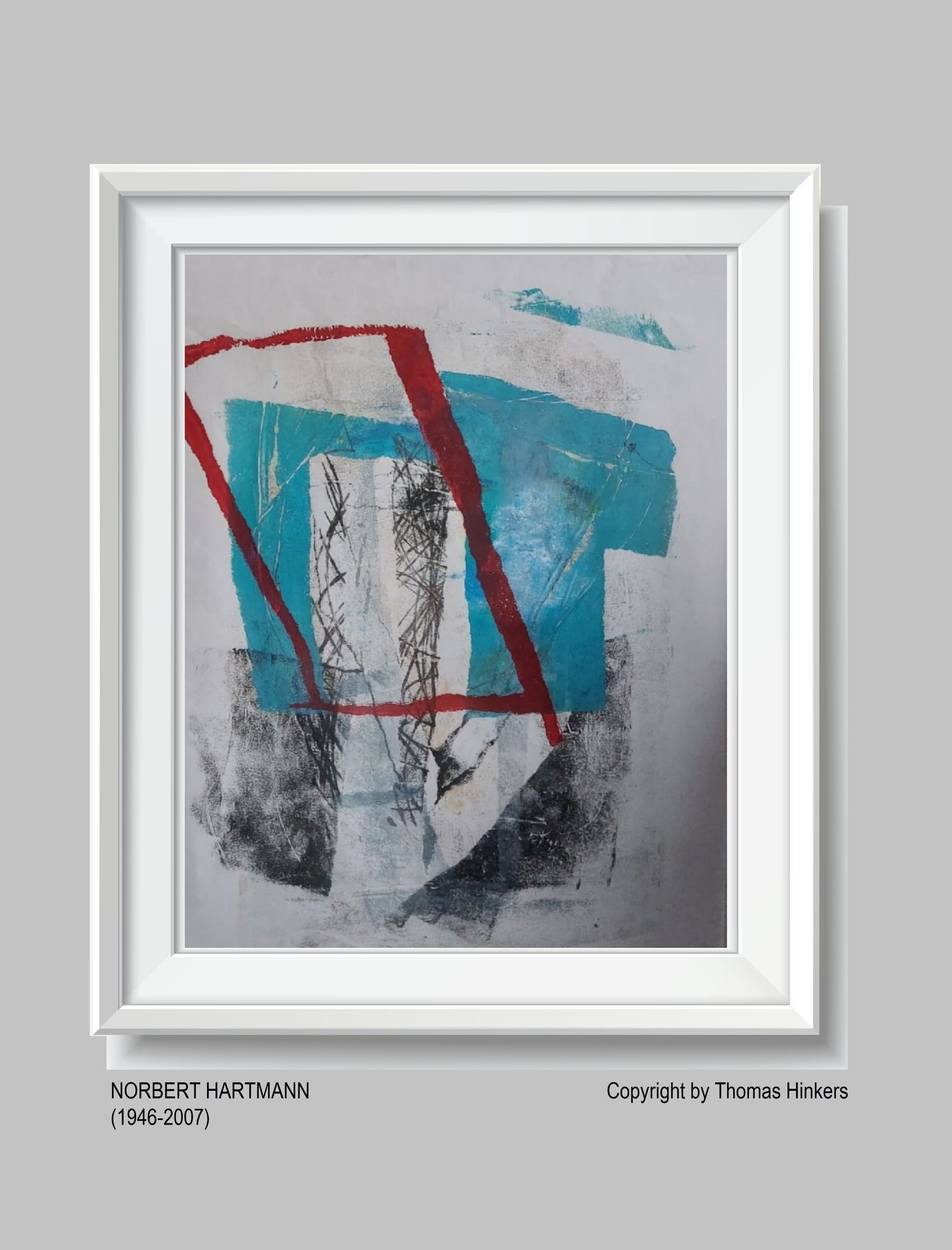 Norbert Hartmann (1946-2007) Papier-Werk aus dem Werkverzeichnis Hinkers