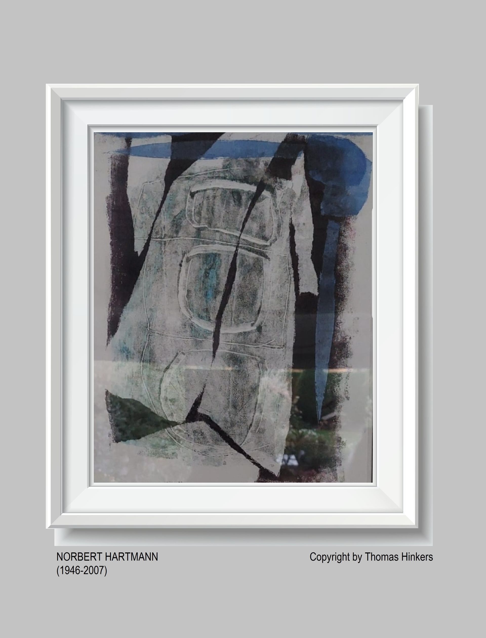 Norbert Hartmann (1946-2007) Papier-Werk aus dem Werkverzeichnis Hinkers