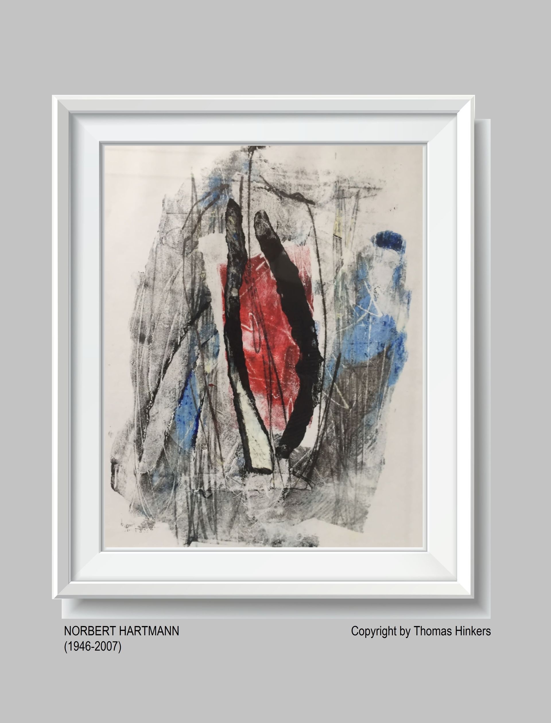 Norbert Hartmann (1946-2007) Papier-Werk aus dem Werkverzeichnis Hinkers