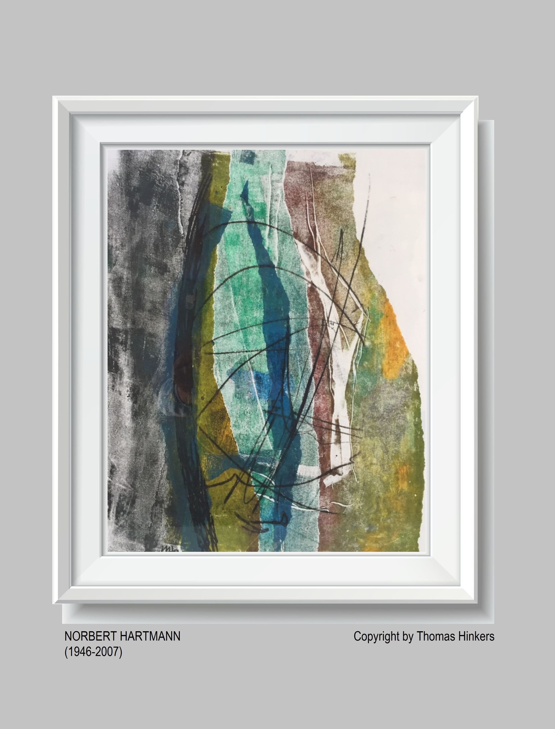 Norbert Hartmann (1946-2007) Papier-Werk aus dem Werkverzeichnis Hinkers