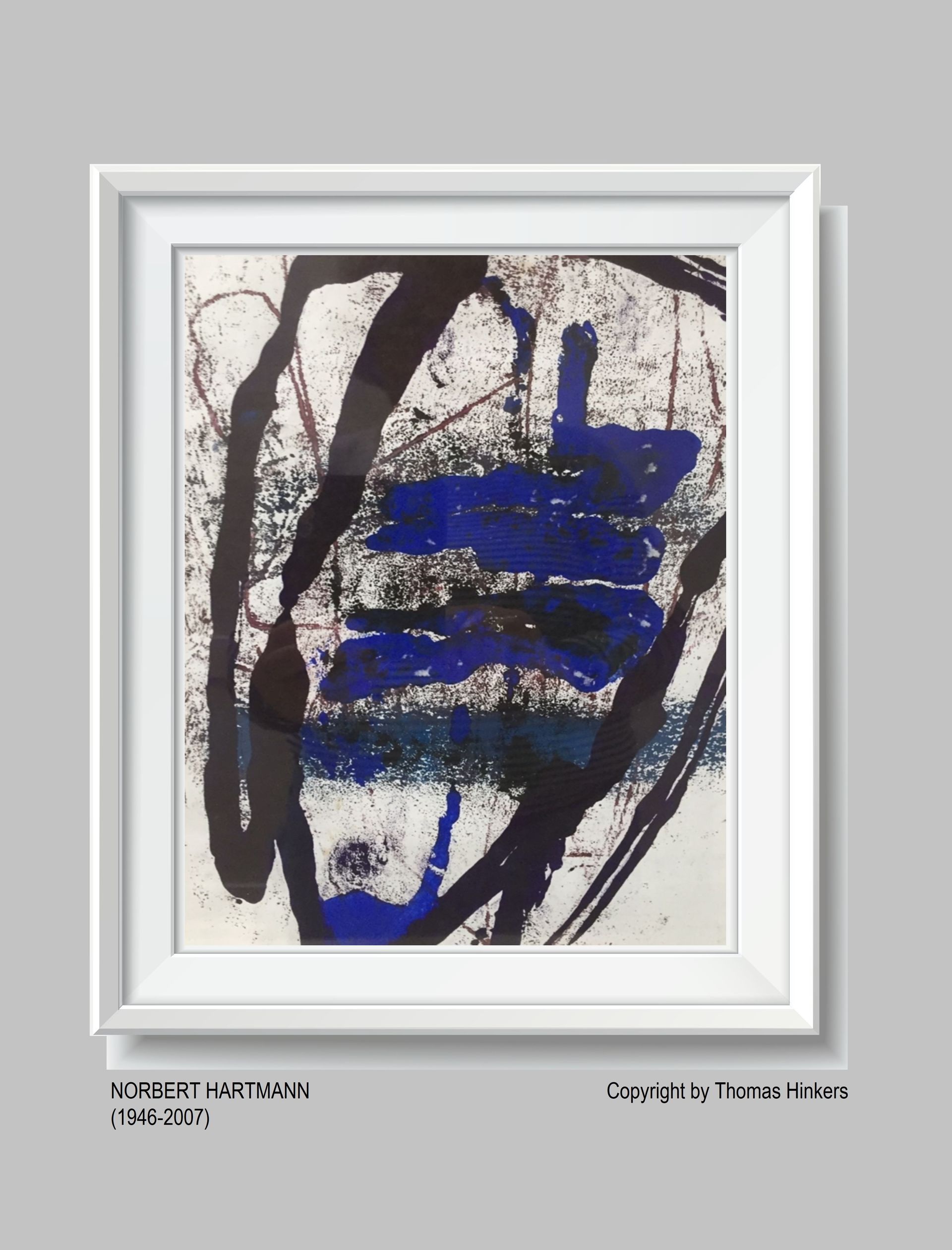 Norbert Hartmann (1946-2007) Papier-Werk aus dem Werkverzeichnis Hinkers