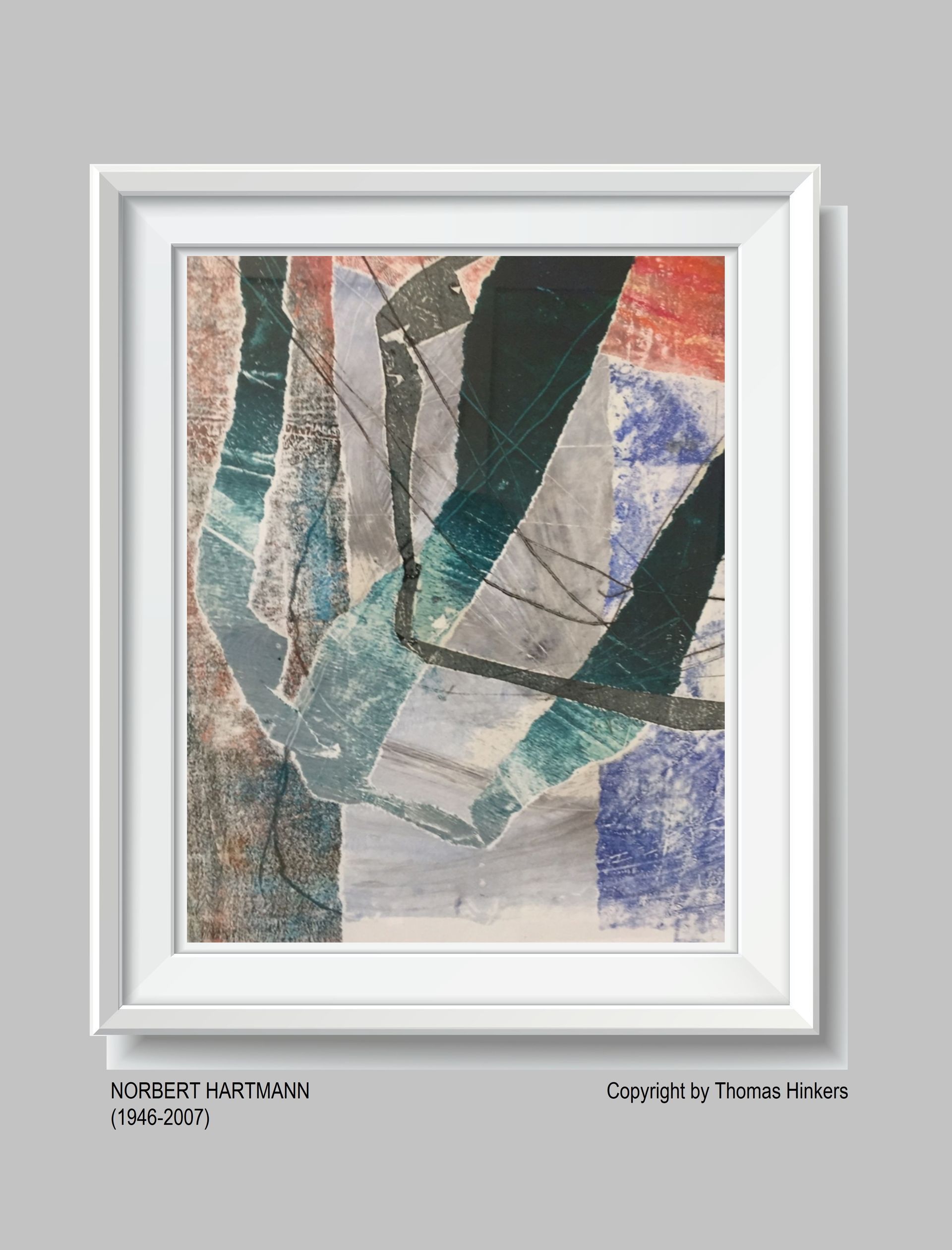 Norbert Hartmann (1946-2007) Papier-Werk aus dem Werkverzeichnis Hinkers