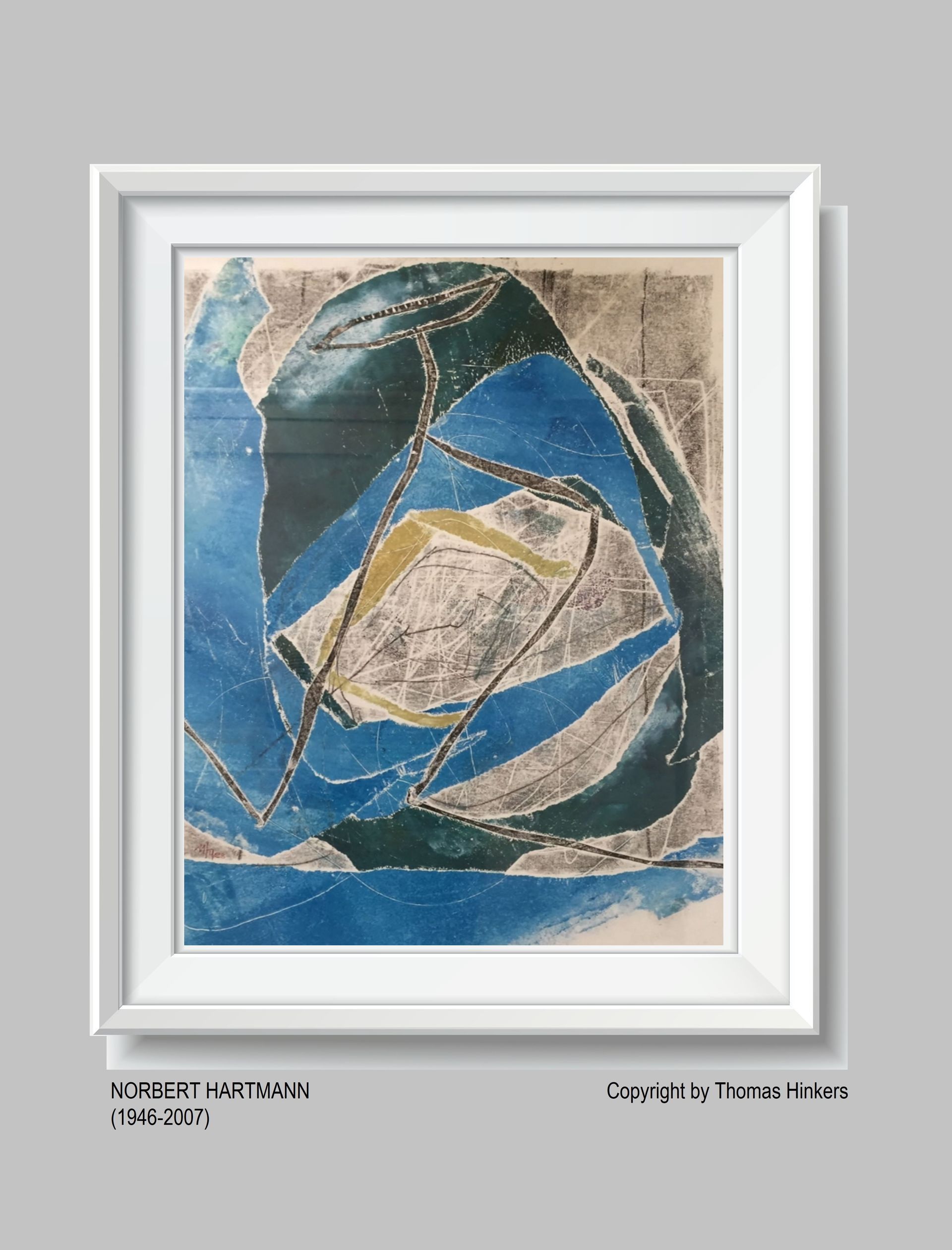 Norbert Hartmann (1946-2007) Papier-Werk aus dem Werkverzeichnis Hinkers