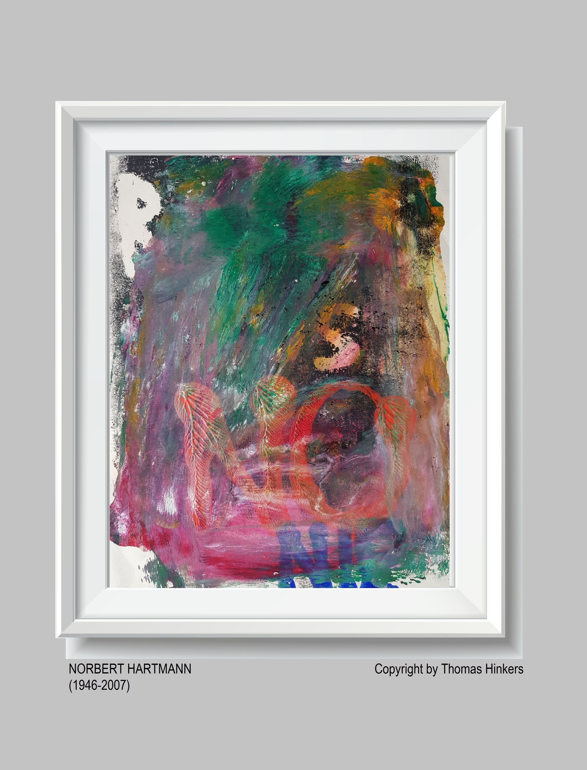 Norbert Hartmann (1946-2007) Papier-Werk aus dem Werkverzeichnis Hinkers