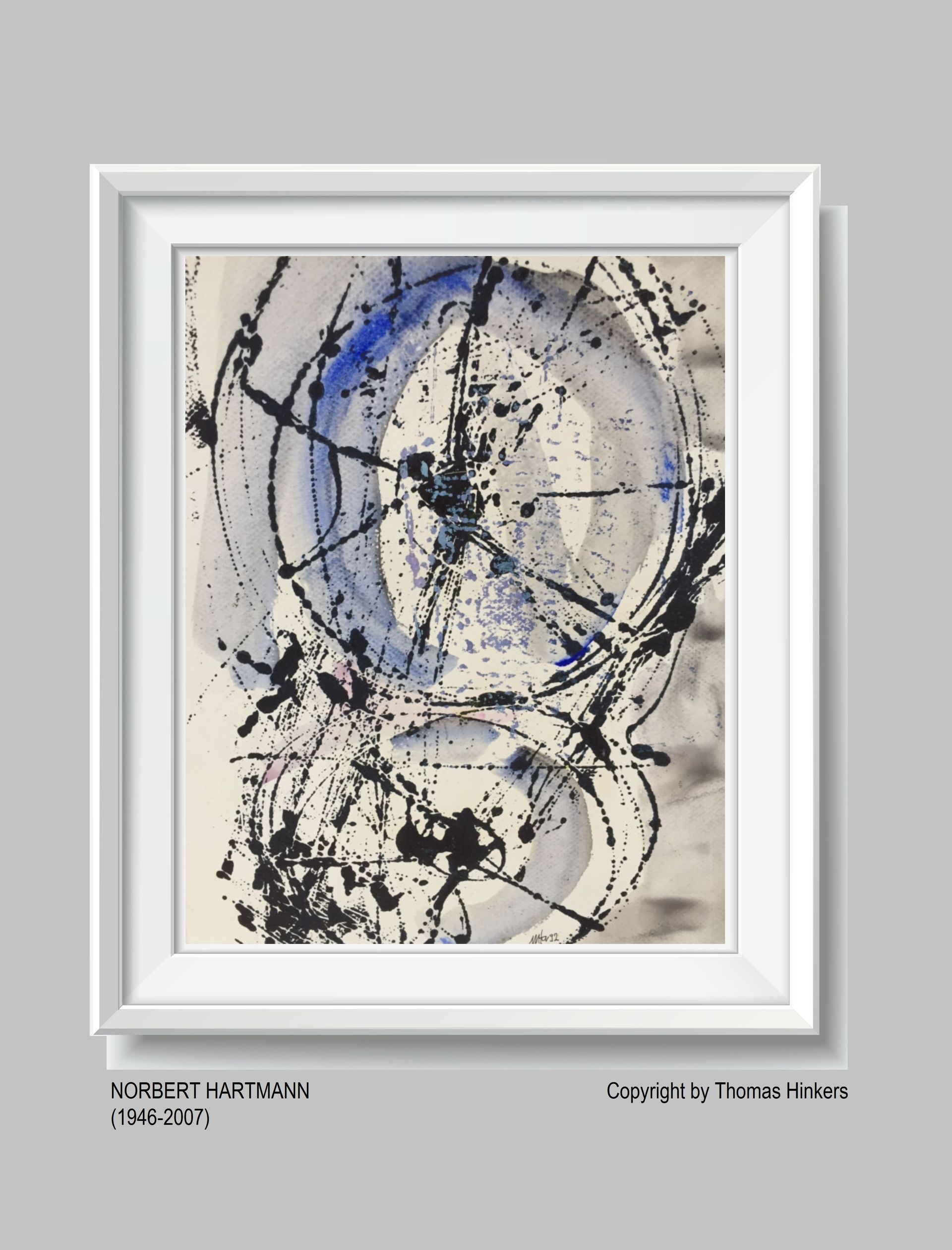 Norbert Hartmann (1946-2007) Papier-Werk aus dem Werkverzeichnis Hinkers