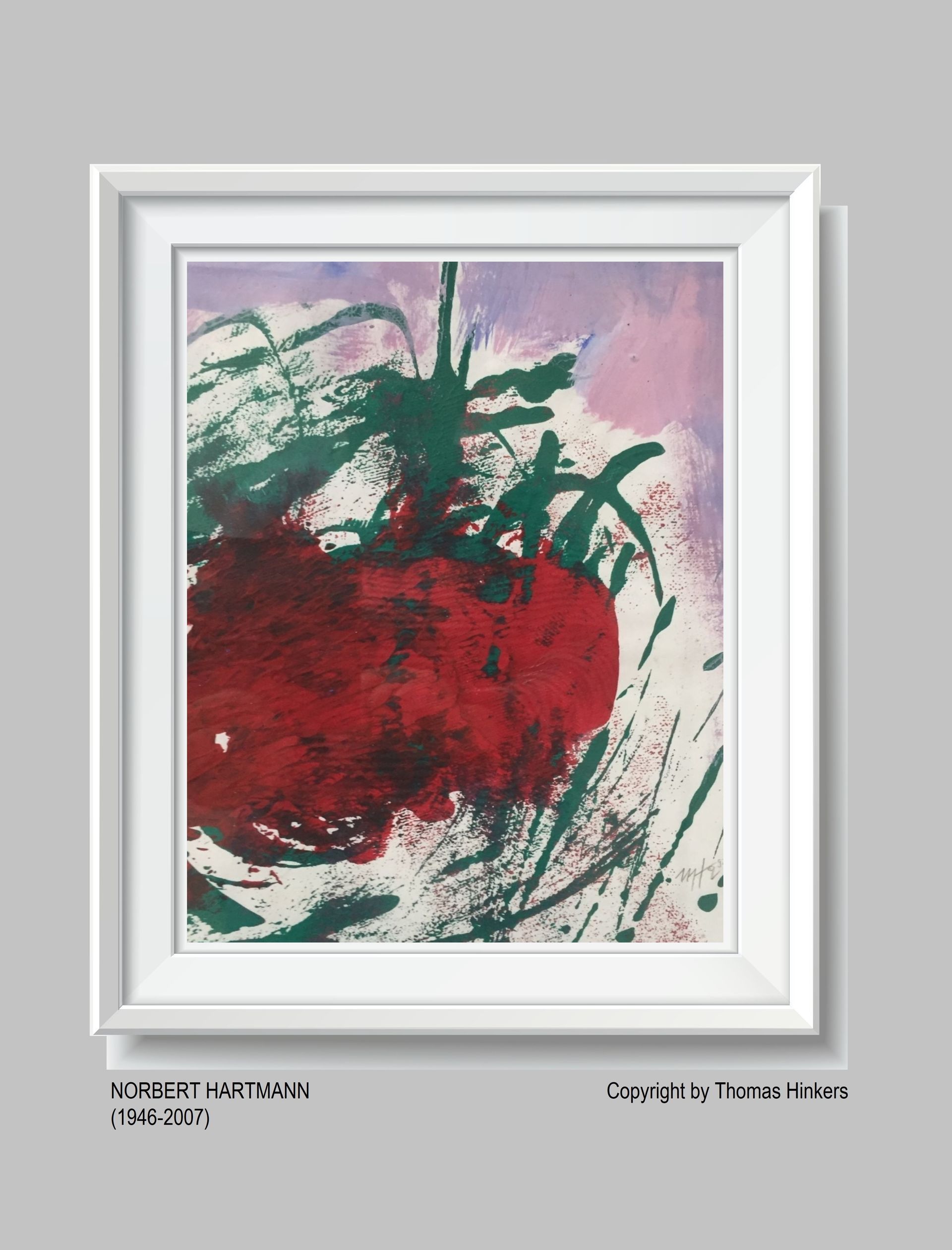 Norbert Hartmann (1946-2007) Papier-Werk aus dem Werkverzeichnis Hinkers