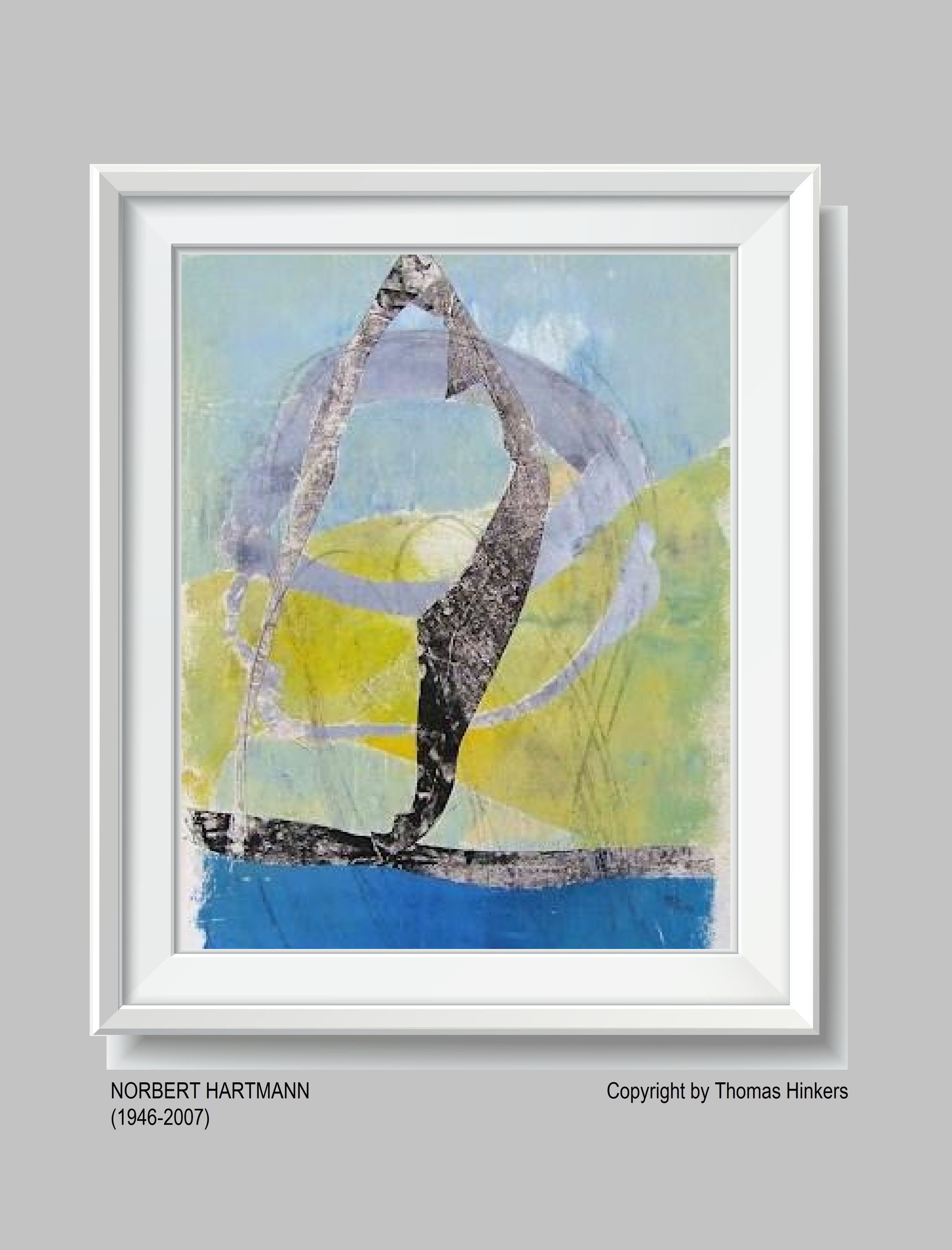 Norbert Hartmann (1946-2007) Papier-Werk aus dem Werkverzeichnis Hinkers