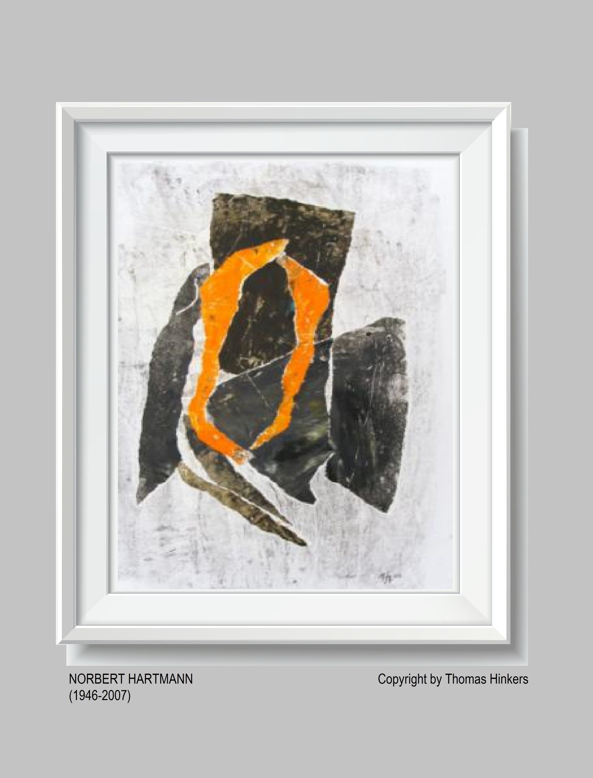 Norbert Hartmann (1946-2007) Papier-Werk aus dem Werkverzeichnis Hinkers