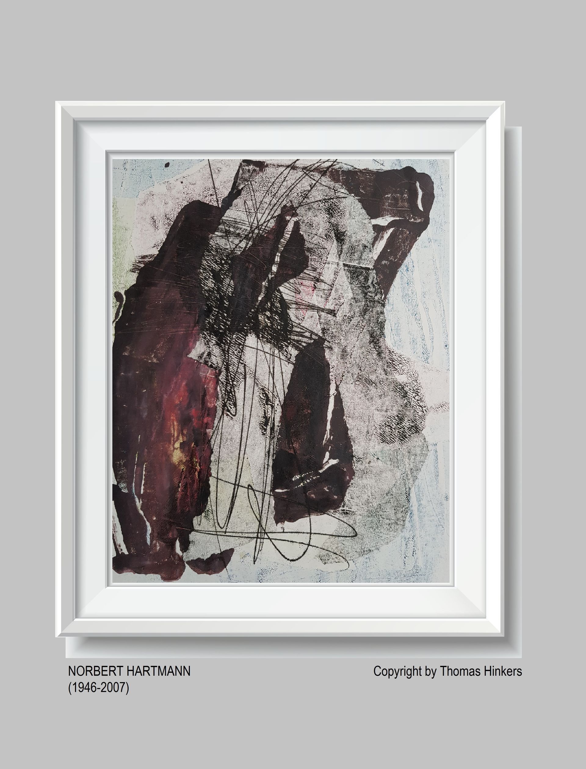 Norbert Hartmann (1946-2007) Papier-Werk aus dem Werkverzeichnis Hinkers