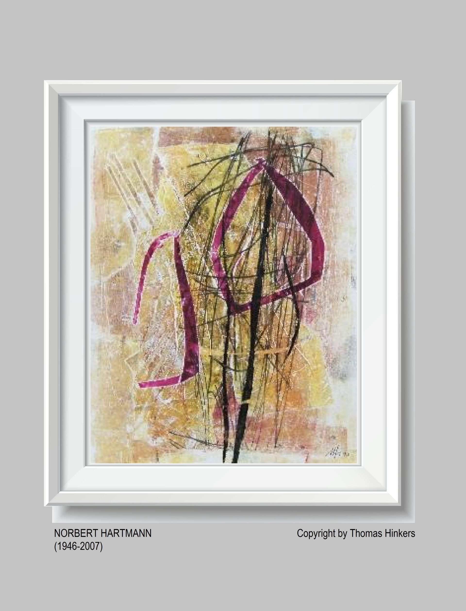 Norbert Hartmann (1946-2007) Papier-Werk aus dem Werkverzeichnis Hinkers