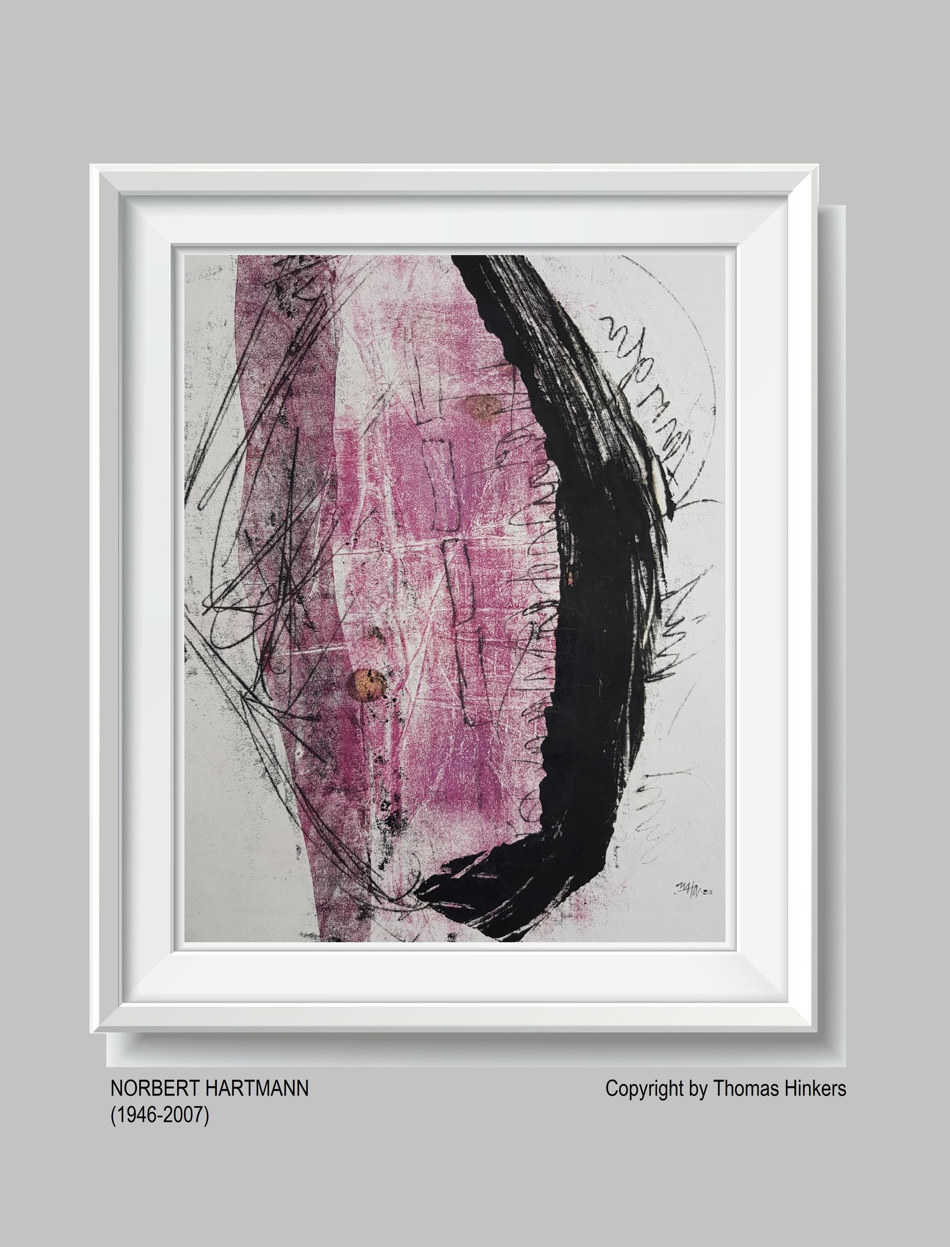 Norbert Hartmann (1946-2007) Papier-Werk aus dem Werkverzeichnis Hinkers