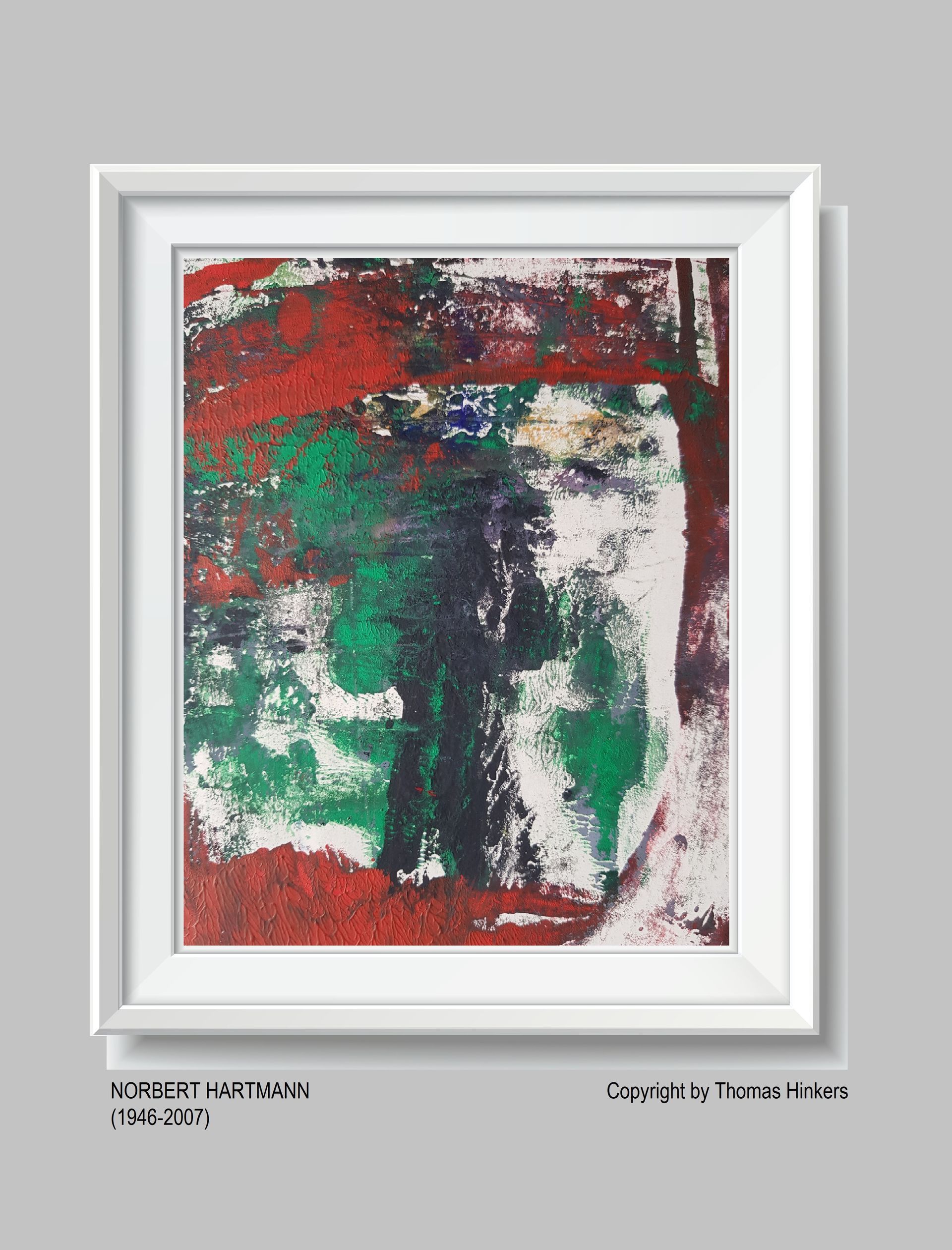 Norbert Hartmann (1946-2007) Papier-Werk aus dem Werkverzeichnis Hinkers